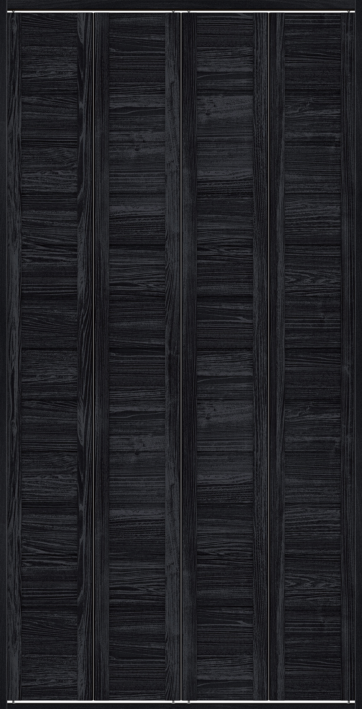 クローク収納　イエリア　折戸ユニット　通気タイプ　ウッド扉　四方枠（固定枠）　セット　１１９０幅（４．５尺間口）　２３３０高　〈モスブラック柄〉　ハンドルレス