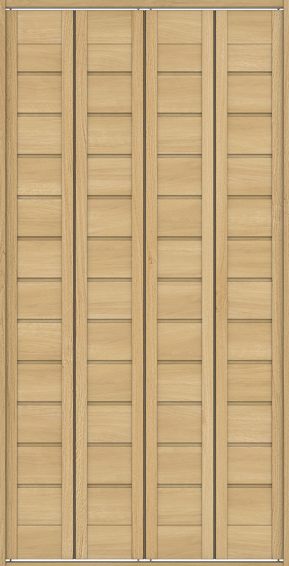 クローク収納　イエリア　折戸ユニット　通気タイプ　ウッド扉　四方枠（固定枠）　セット　１１９０幅（４．５尺間口）　２３３０高　〈ライトオーカー柄〉　ハンドルレス