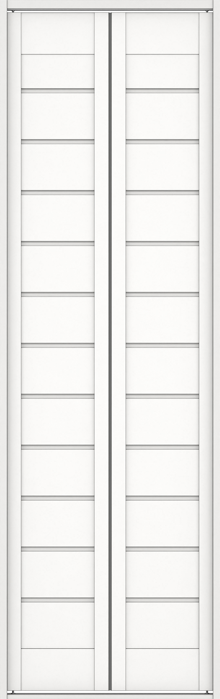 クローク収納　イエリア　折戸ユニット　通気タイプ　ウッド扉　四方枠（固定枠）　セット　７３５幅（３尺間口）　２３３０高　〈パウダーホワイト柄〉　ハンドルレス