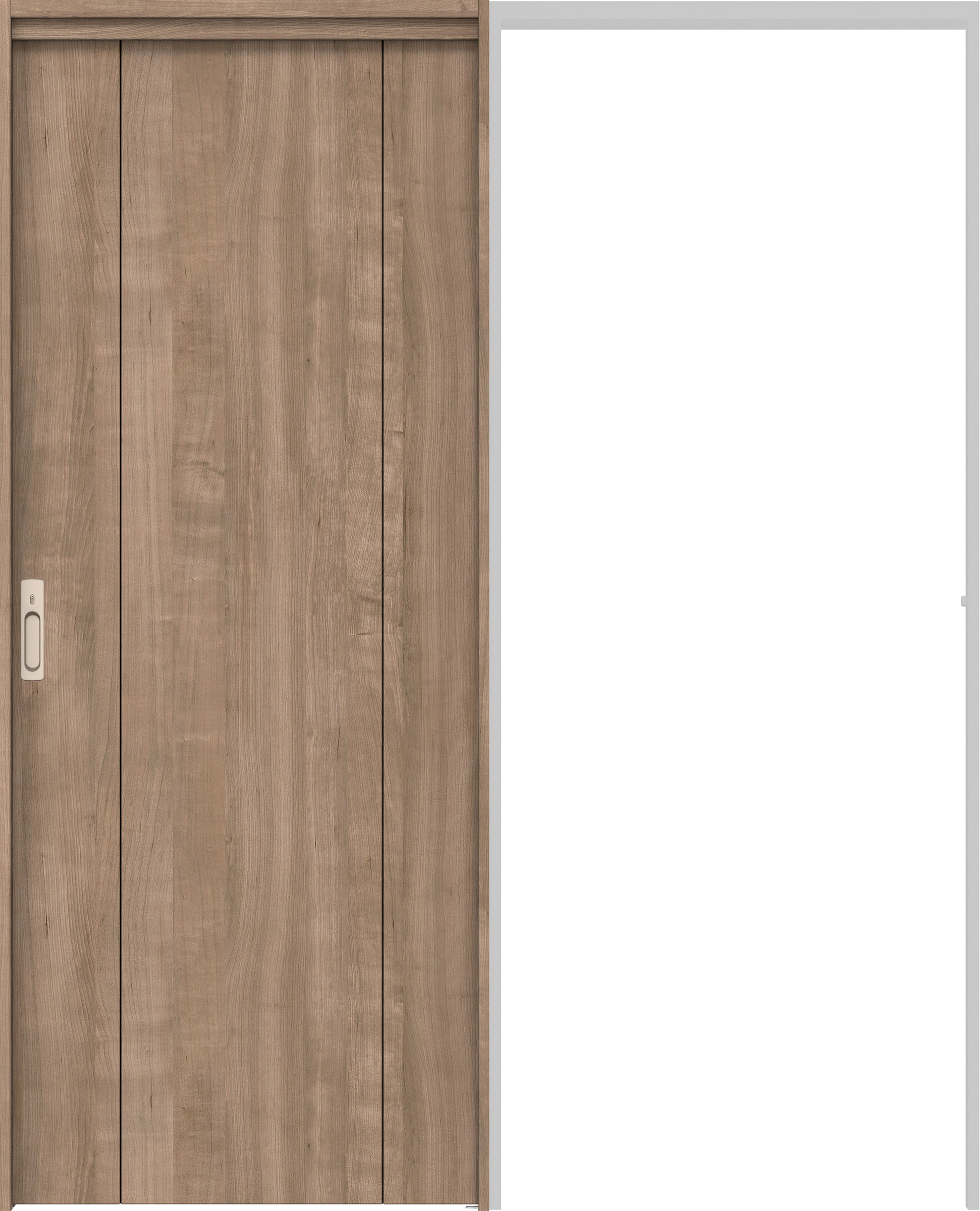 リビングドア　イエリア　吊戸・引込　扉セット　１Ｐデザイン　１６４５幅用　２０００高　〈トープグレー柄〉　左右兼用　カマ錠付　間仕切錠　ラクラクローズ付用