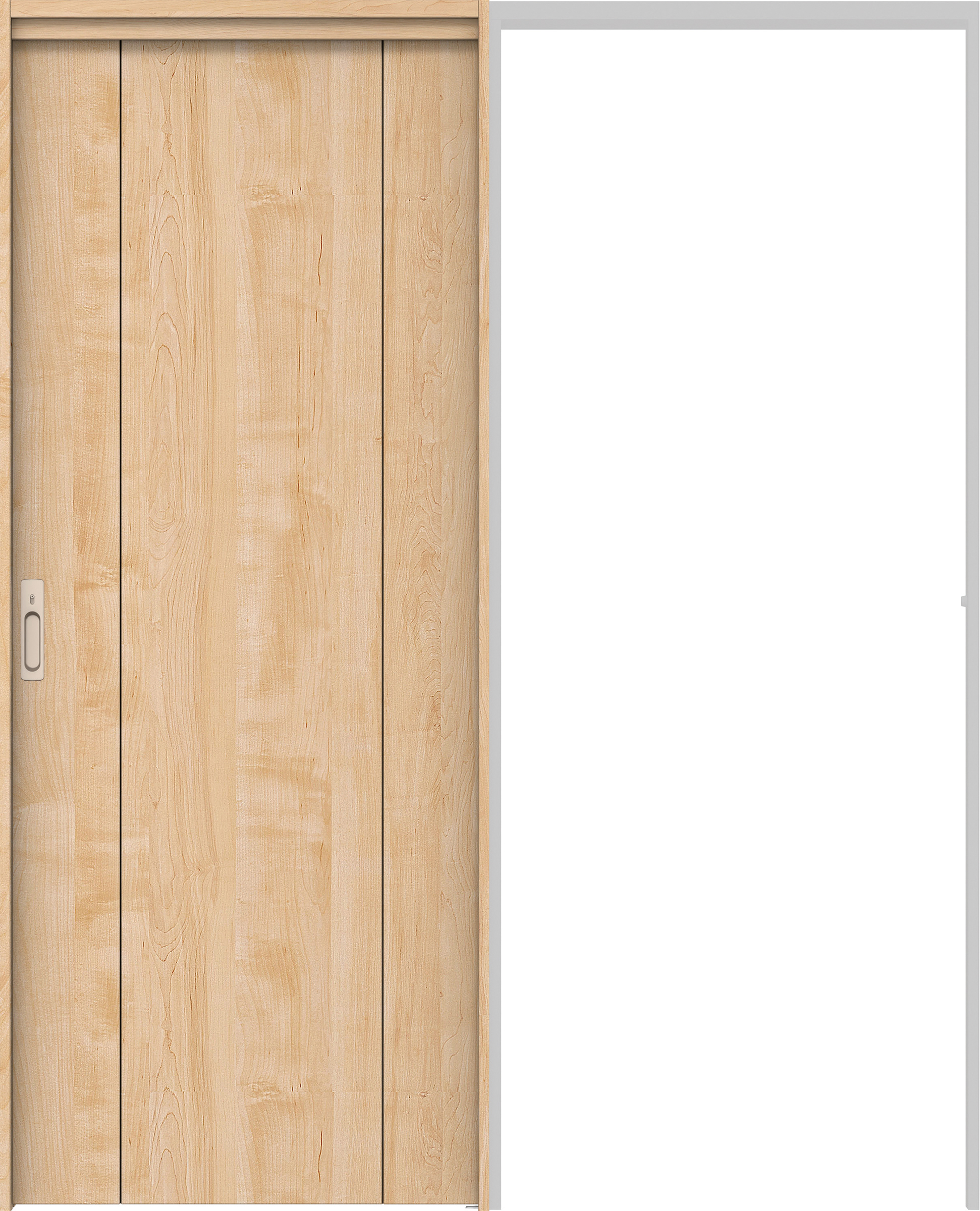 リビングドア　イエリア　吊戸・引込　扉セット　１Ｐデザイン　１６４５幅用　２０００高　〈ミルベージュ柄〉　左右兼用　カマ錠付　間仕切錠　ラクラクローズ付用