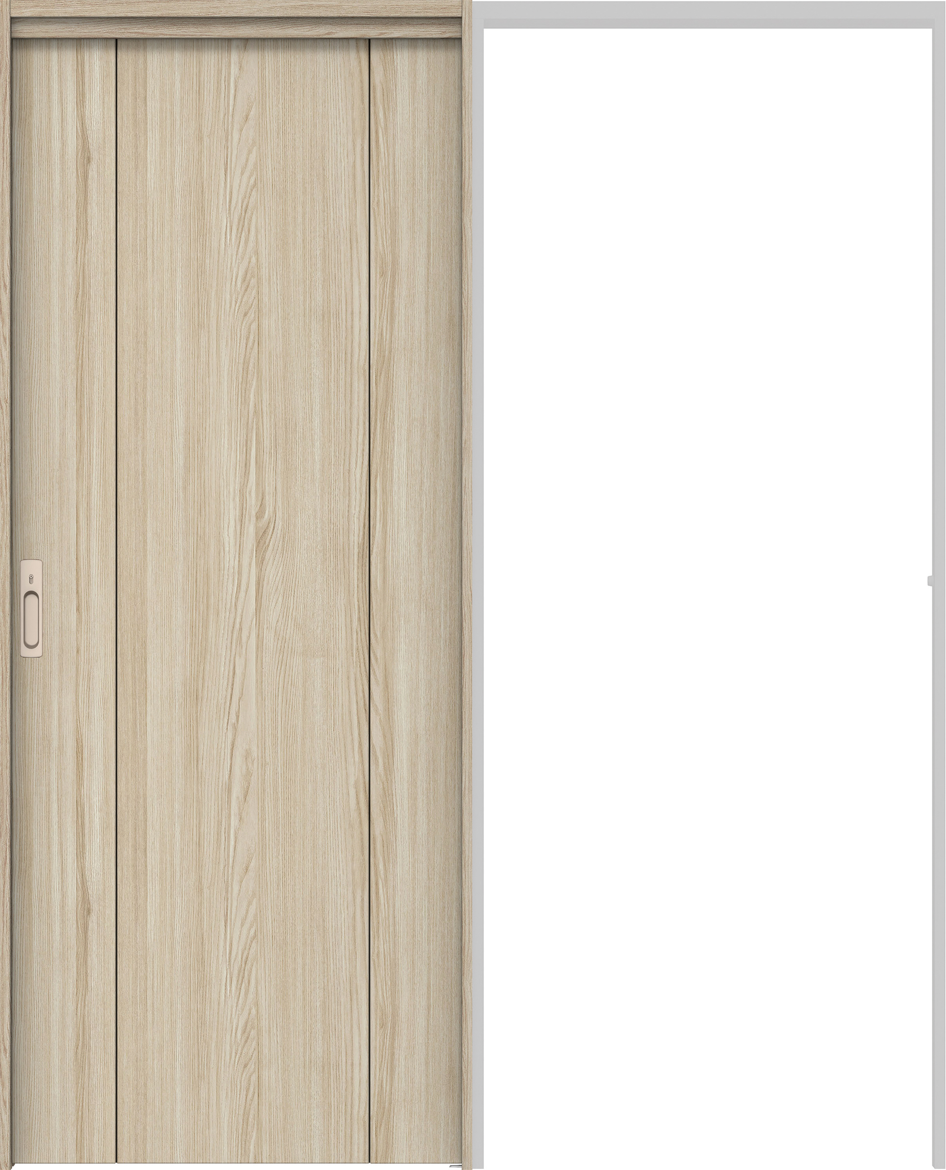 リビングドア　イエリア　吊戸・引込　扉セット　１Ｐデザイン　１６４５幅用　２０００高　〈ソフトグレージュ柄〉　左右兼用　カマ錠付　間仕切錠　ラクラクローズ付用