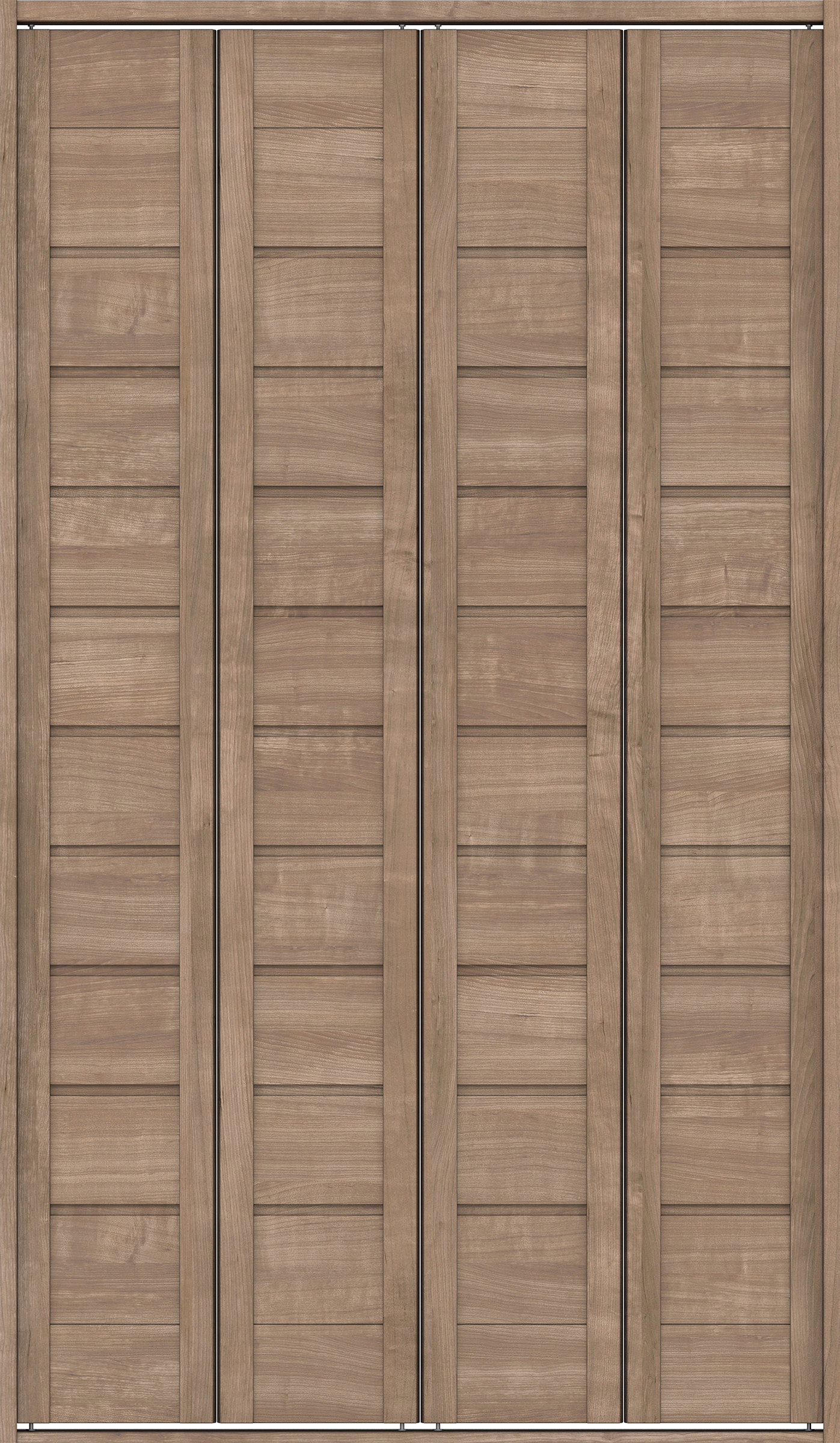 クローク収納　イエリア　折戸ユニット　通気タイプ　ウッド扉　四方枠（固定枠）　セット　１１９０幅（４．５尺間口）　２０４５高　〈トープグレー柄〉　ハンドルレス