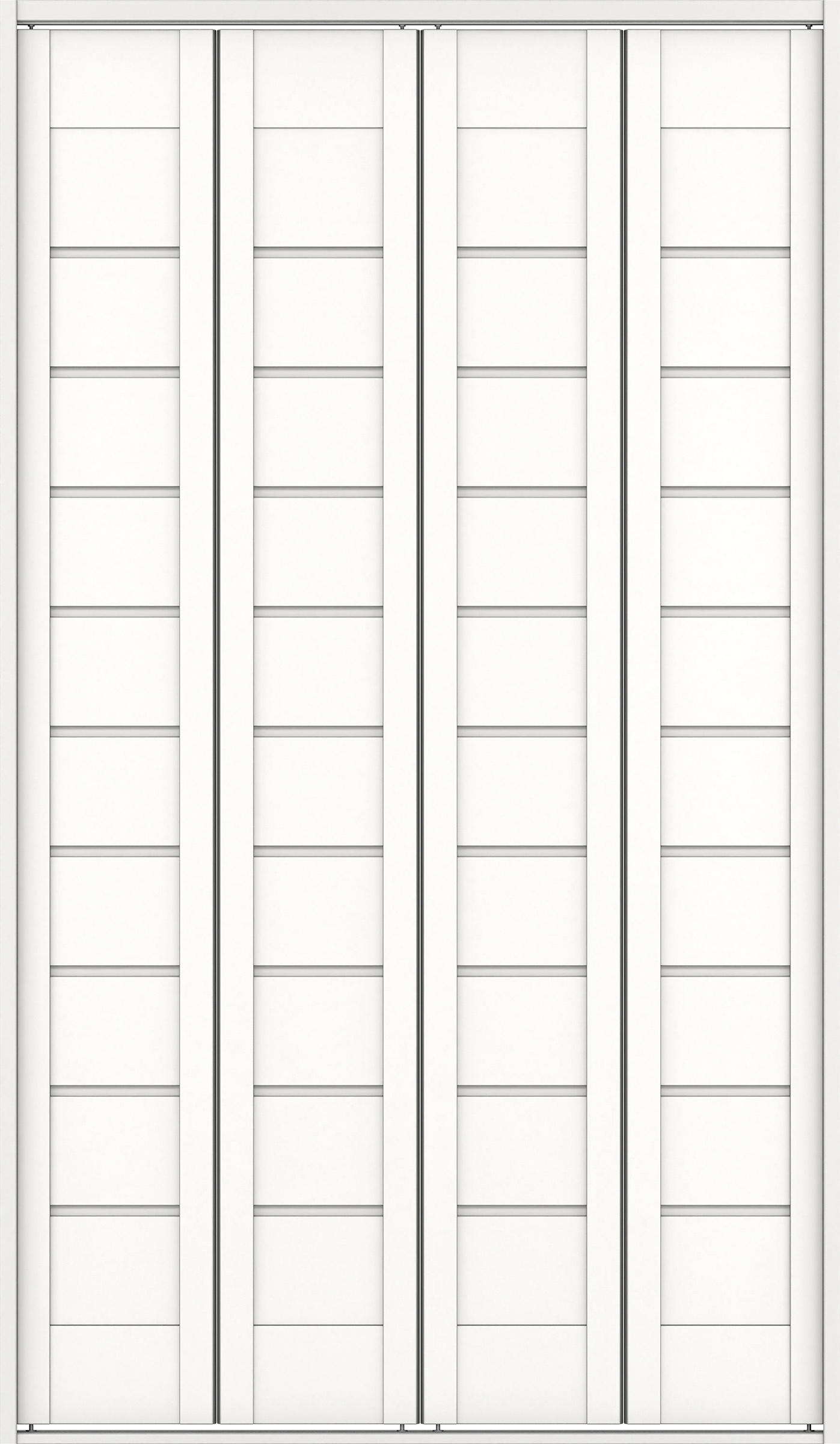 クローク収納　イエリア　折戸ユニット　通気タイプ　ウッド扉　四方枠（固定枠）　セット　１１９０幅（４．５尺間口）　２０４５高　〈パウダーホワイト柄〉　ハンドルレス