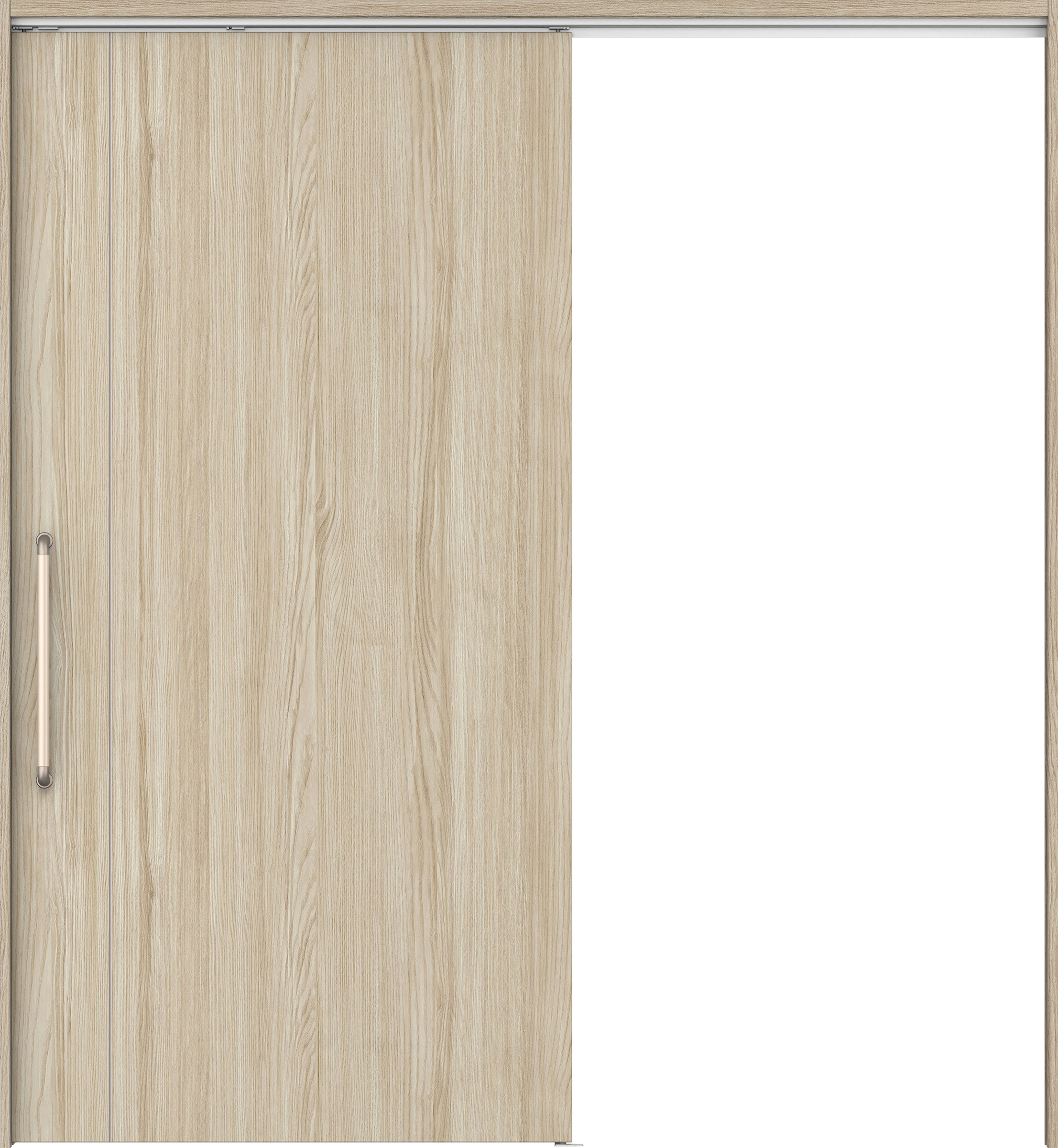 リビングドア　イエリア　巾広吊戸・片引　扉セット　Ｄ３デザイン　１８７５幅用　２０００高　〈ソフトグレージュ柄〉　左右兼用　錠なし　にぎりバー　ラクラクローズ付用