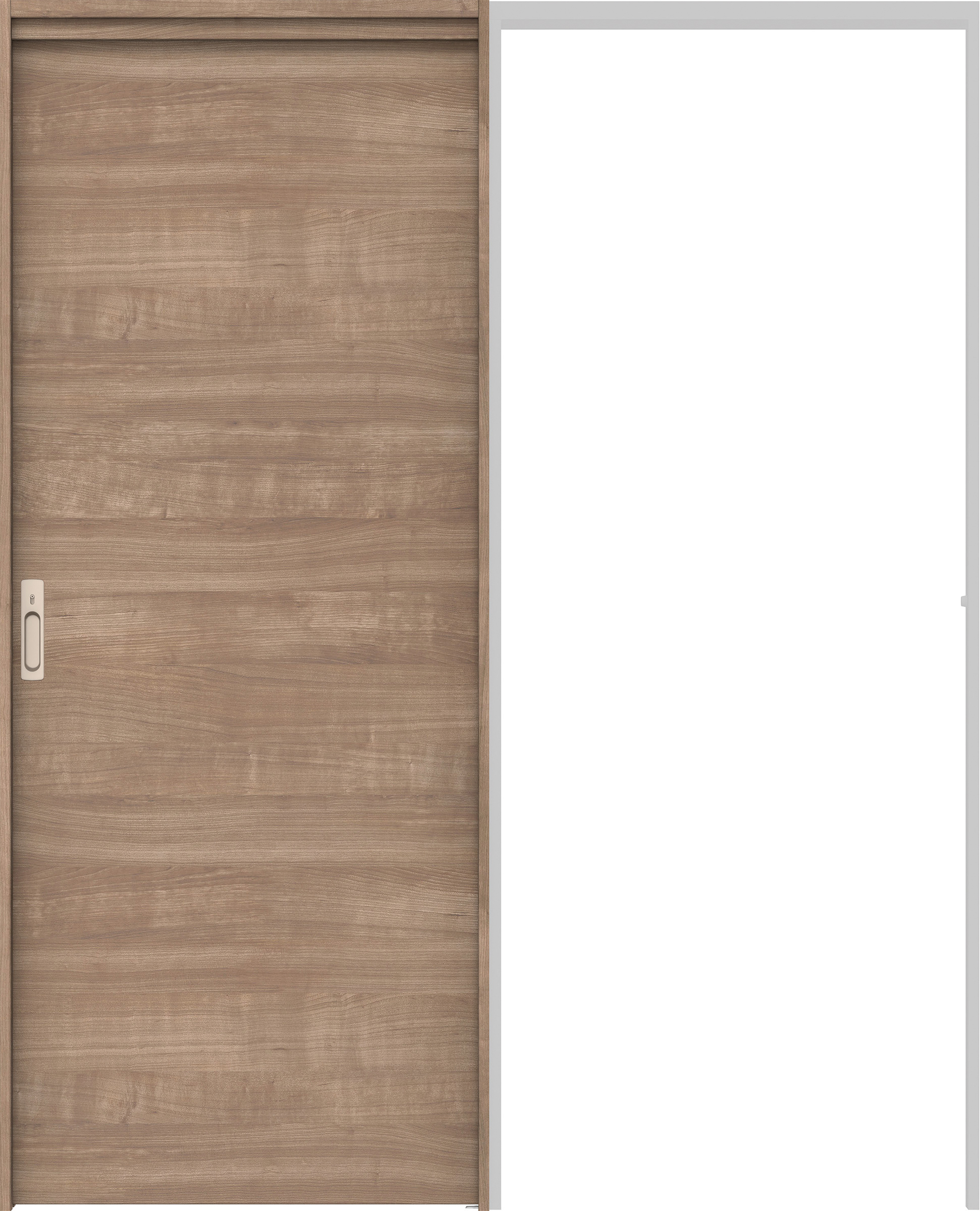 リビングドア　イエリア　吊戸・引込　扉セット　Ｕ０デザイン　１６４５幅用　２０００高　〈トープグレー柄〉　左右兼用　カマ錠付　間仕切錠　ラクラクローズ付用