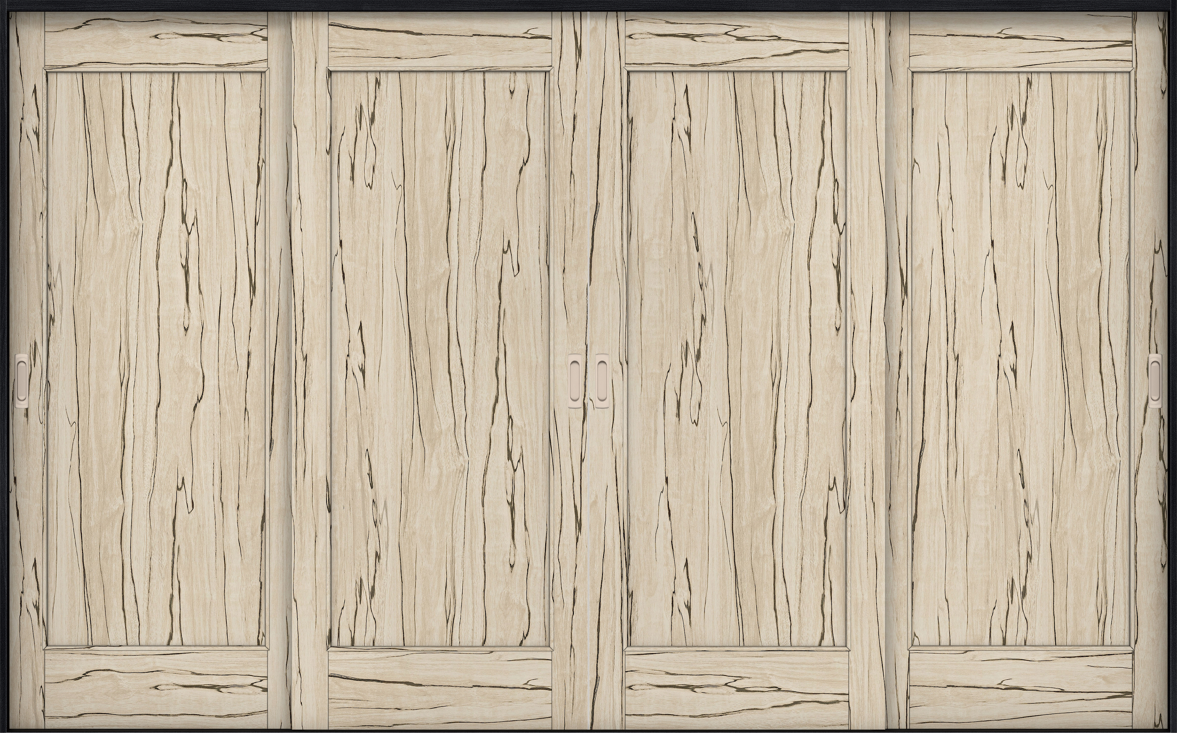 リビングドア　イエリア　引戸・４枚引違　扉セット　０１デザイン　３２６６幅用　２０００高　〈スロウベージュ柄〉　左右兼用　錠なし　ラクラクローズ付