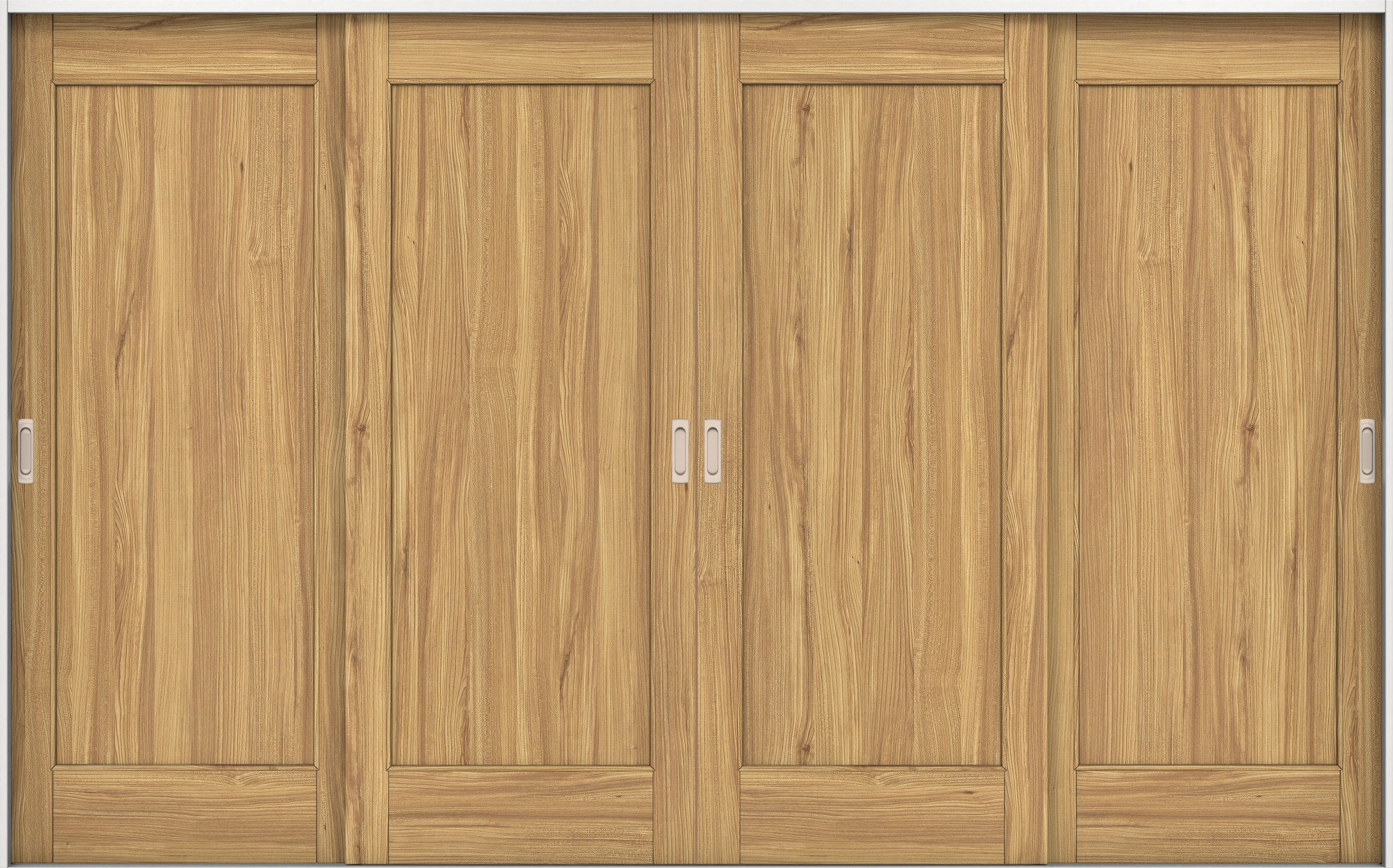 リビングドア　イエリア　引戸・４枚引違　扉セット　０１デザイン　３２６６幅用　２０００高　〈シナモンブラウン柄〉　左右兼用　錠なし　ラクラクローズ付