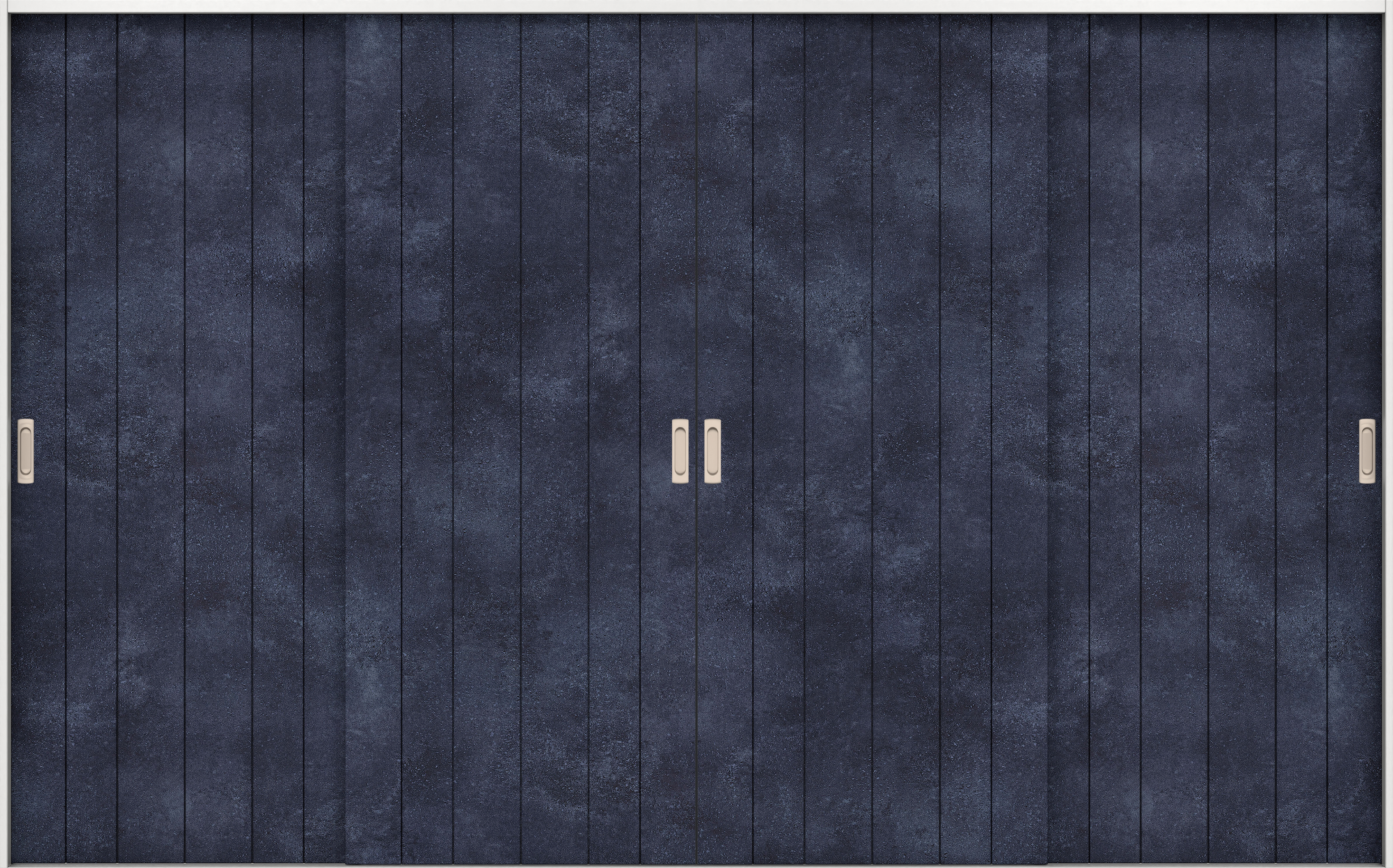 リビングドア　イエリア　引戸・４枚引違　扉セット　０Ｓデザイン　３２６６幅用　２０００高　〈コバルトブルー柄〉　左右兼用　錠なし　ラクラクローズ付