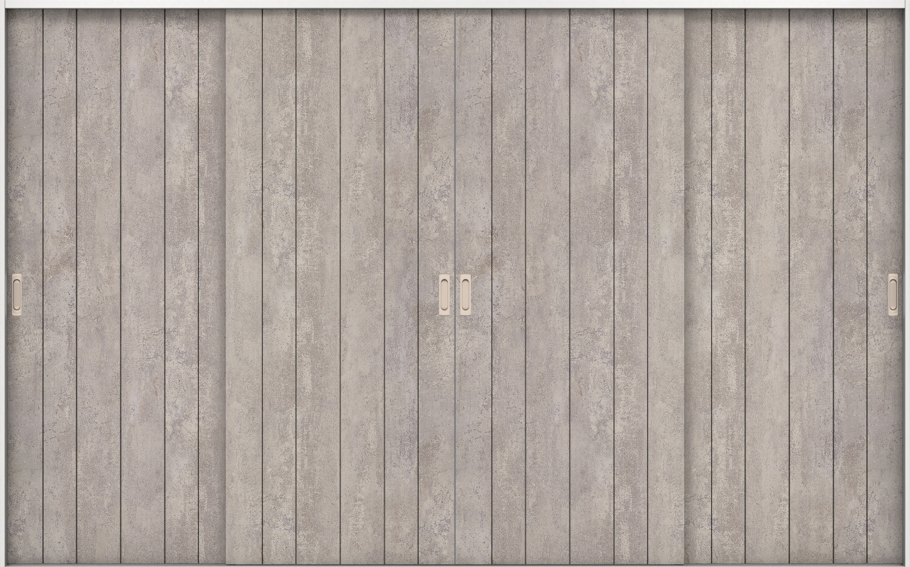 リビングドア　イエリア　引戸・４枚引違　扉セット　０Ｓデザイン　３２６６幅用　２０００高　〈コンクリートグレー柄〉　左右兼用　錠なし　ラクラクローズ付