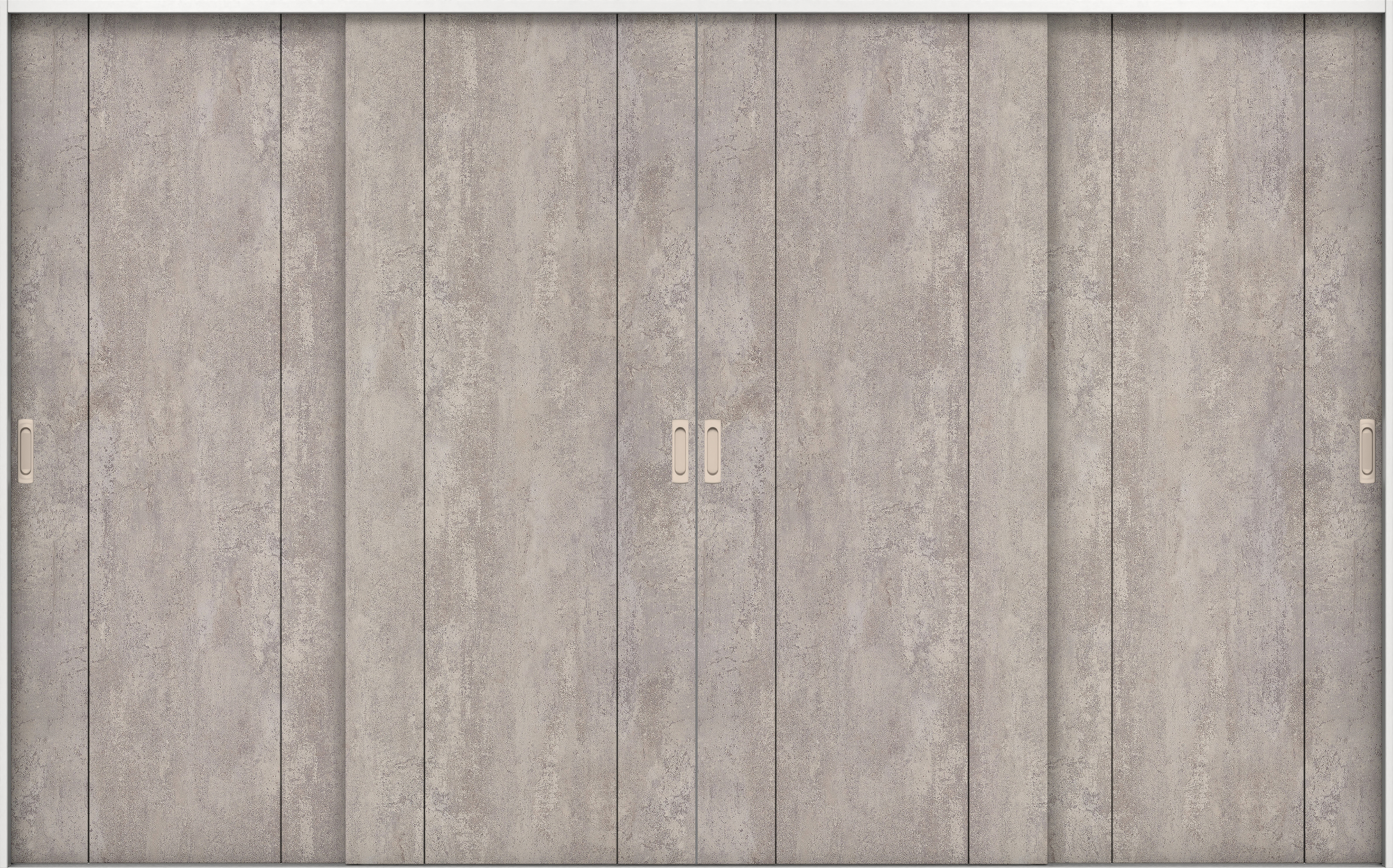 リビングドア　イエリア　引戸・４枚引違　扉セット　１Ｐデザイン　３２６６幅用　２０００高　〈コンクリートグレー柄〉　左右兼用　錠なし　ラクラクローズ付