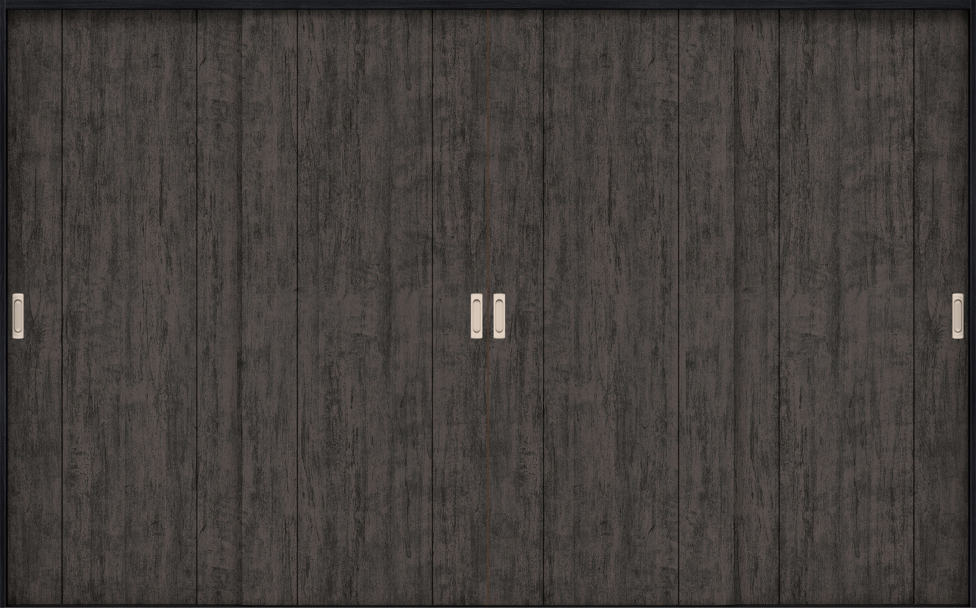 リビングドア　イエリア　引戸・４枚引違　扉セット　１Ｐデザイン　３２６６幅用　２０００高　〈ドライブラック柄〉　左右兼用　錠なし　ラクラクローズ付