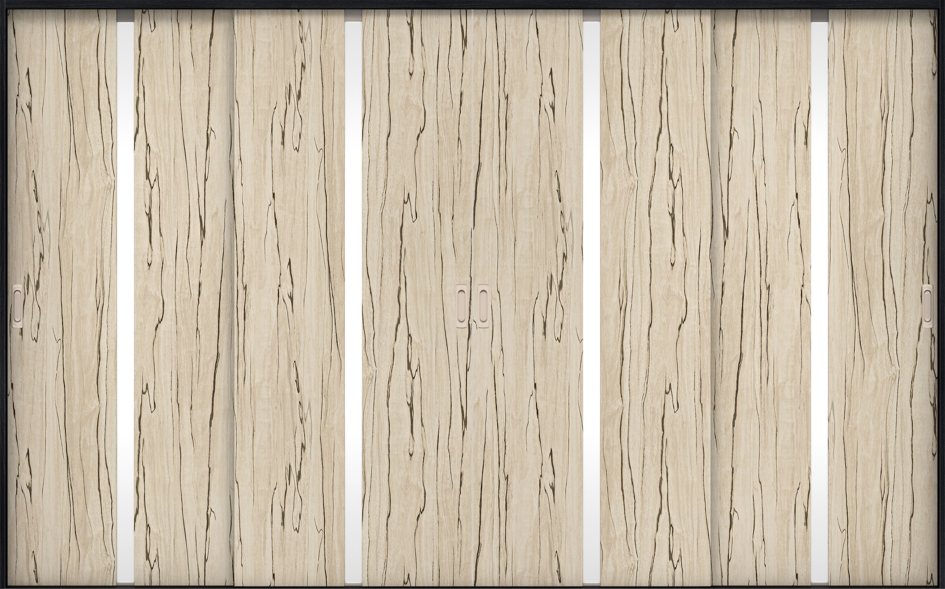 リビングドア　イエリア　引戸・４枚引違　扉セット　２Ｐデザイン　３２６６幅用　２０００高　〈スロウベージュ柄〉　左右兼用　錠なし　ラクラクローズ付