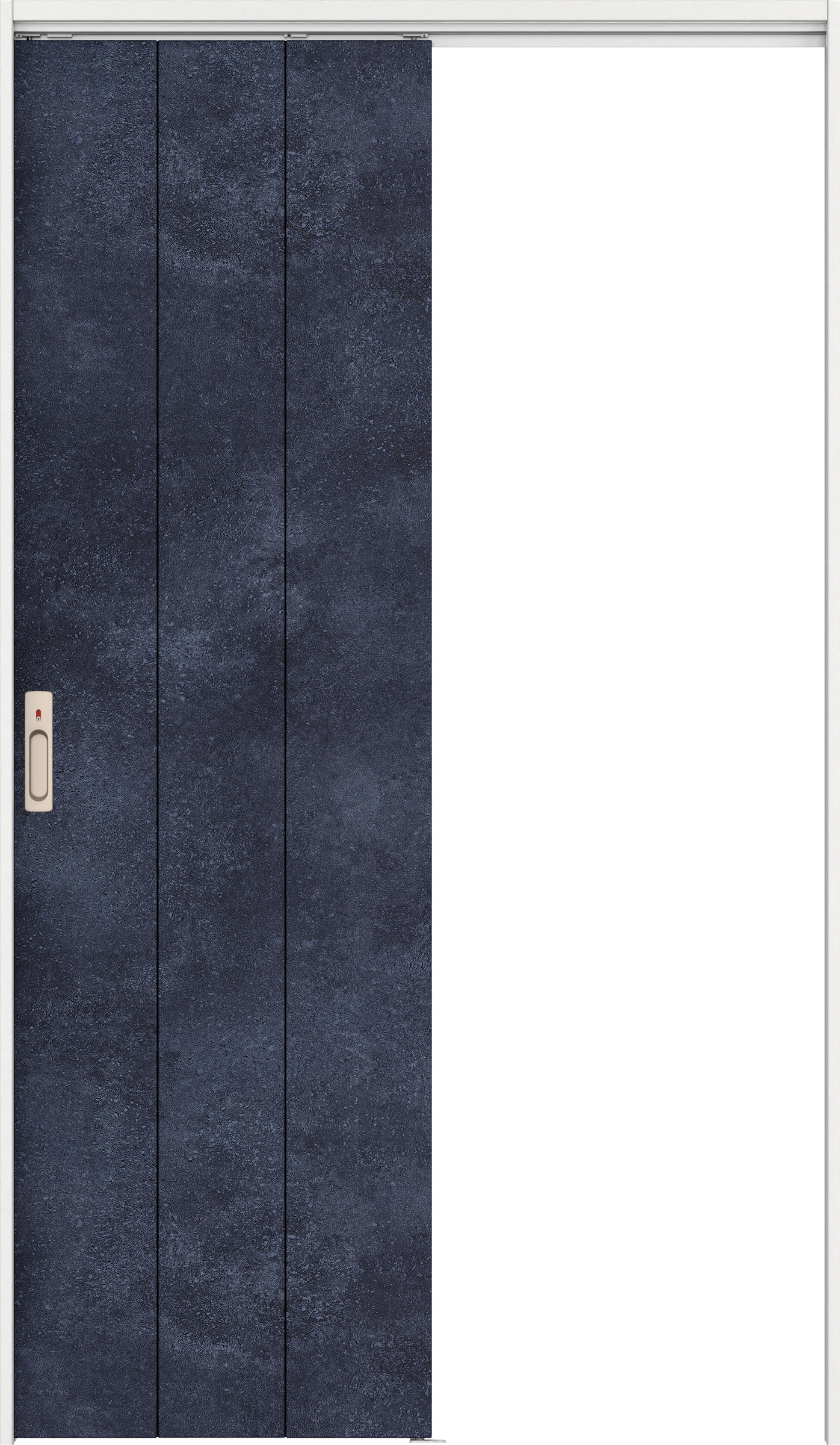 リビングドア　イエリア　吊戸・片引　扉セット　Ｇ１デザイン　１１８３幅用　２０００高　〈コバルトブルー柄〉　左右兼用　カマ錠付　表示錠　ラクラクローズ付用