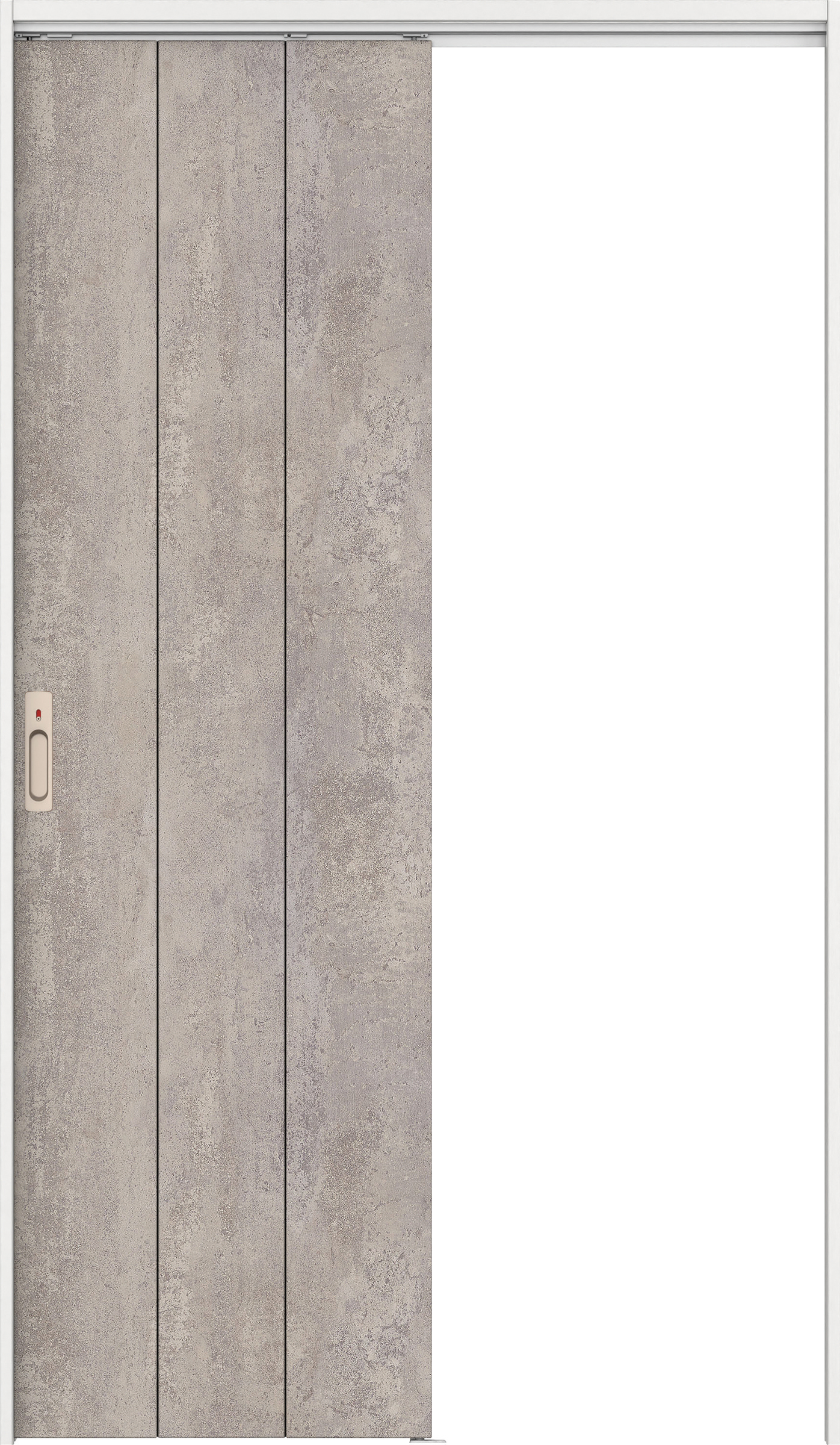 リビングドア　イエリア　吊戸・片引　扉セット　Ｇ１デザイン　１１８３幅用　２０００高　〈コンクリートグレー柄〉　左右兼用　カマ錠付　表示錠　ラクラクローズ付用