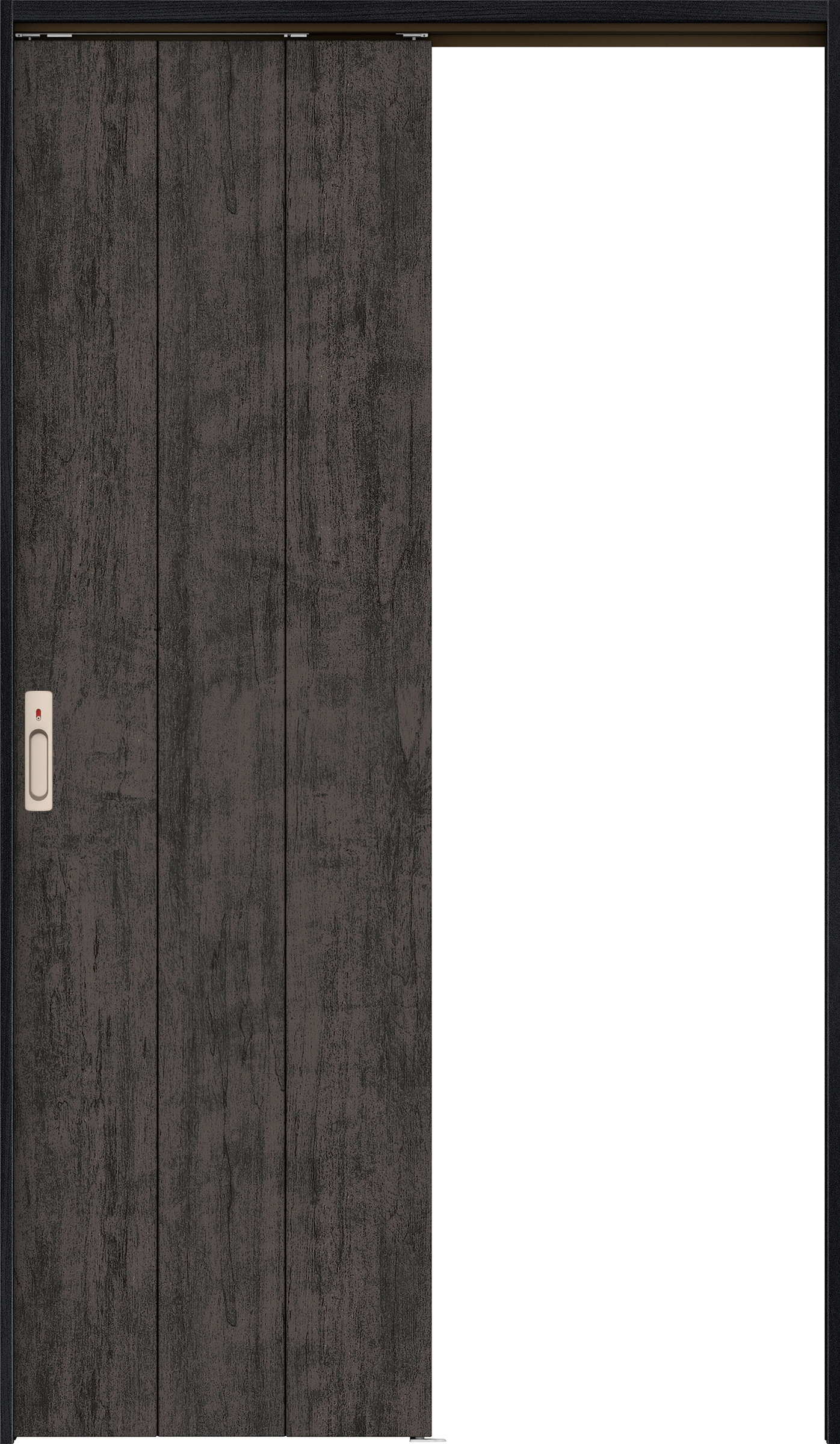 リビングドア　イエリア　吊戸・片引　扉セット　Ｇ１デザイン　１１８３幅用　２０００高　〈ドライブラック柄〉　左右兼用　カマ錠付　表示錠　ラクラクローズ付用