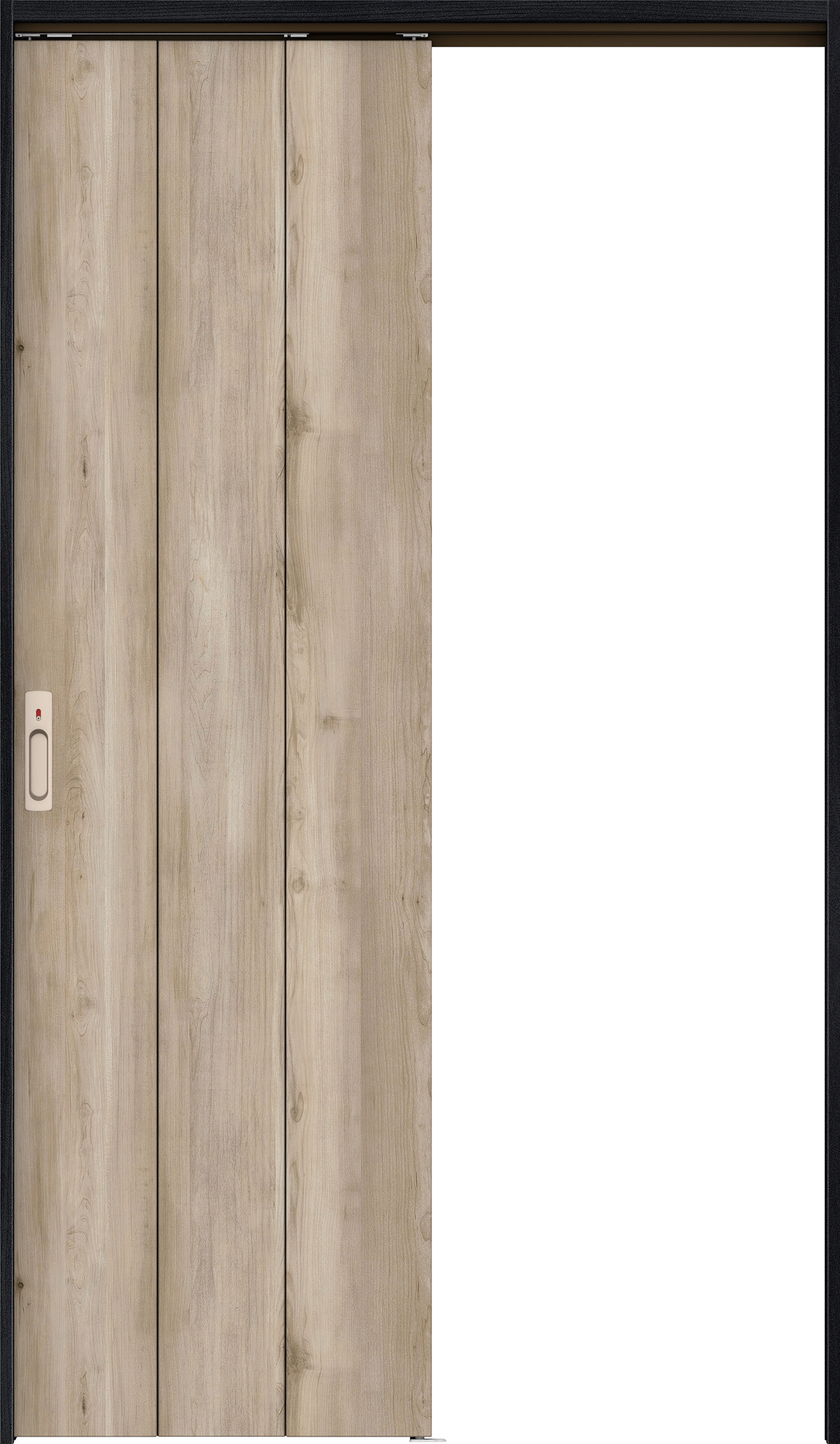 リビングドア　イエリア　吊戸・片引　扉セット　Ｇ１デザイン　１１８３幅用　２０００高　〈スモークグレー柄〉　左右兼用　カマ錠付　表示錠　ラクラクローズ付用