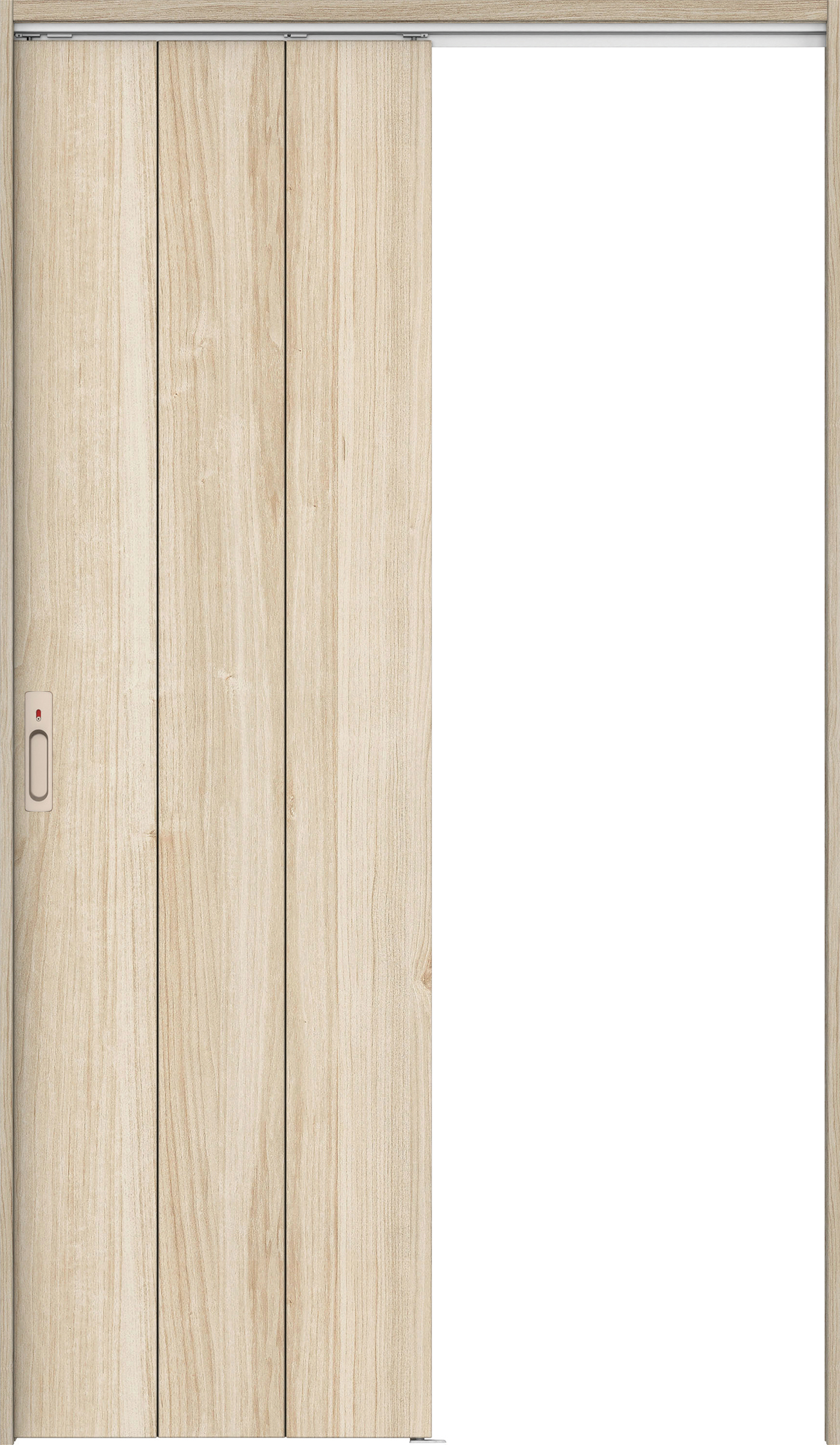 リビングドア　イエリア　吊戸・片引　扉セット　Ｇ１デザイン　１１８３幅用　２０００高　〈コットンベージュ柄〉　左右兼用　カマ錠付　表示錠　ラクラクローズ付用