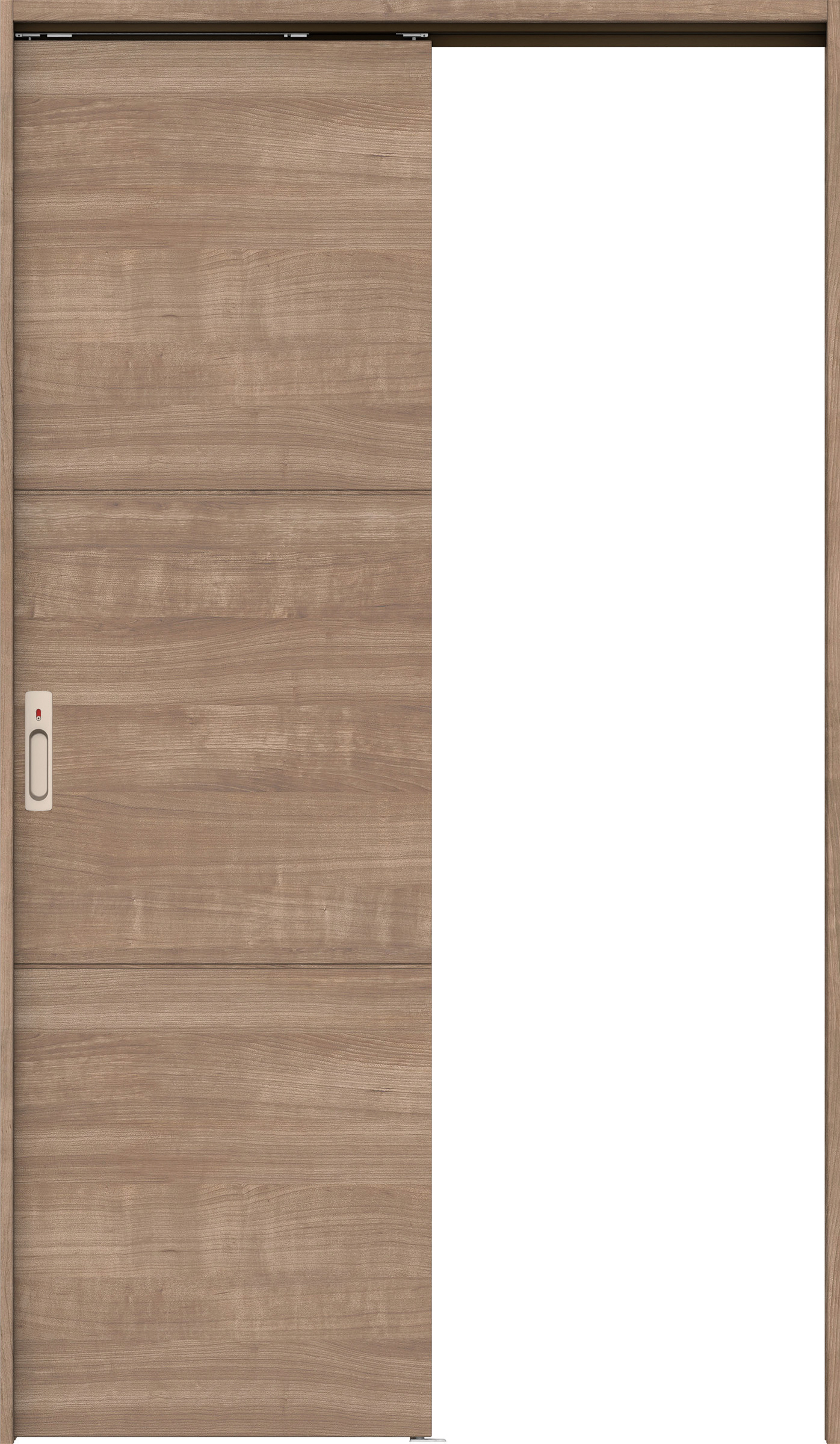 リビングドア　イエリア　吊戸・片引　扉セット　Ｕ４デザイン　１１８３幅用　２０００高　〈トープグレー柄〉　左右兼用　カマ錠付　表示錠　ラクラクローズ付用