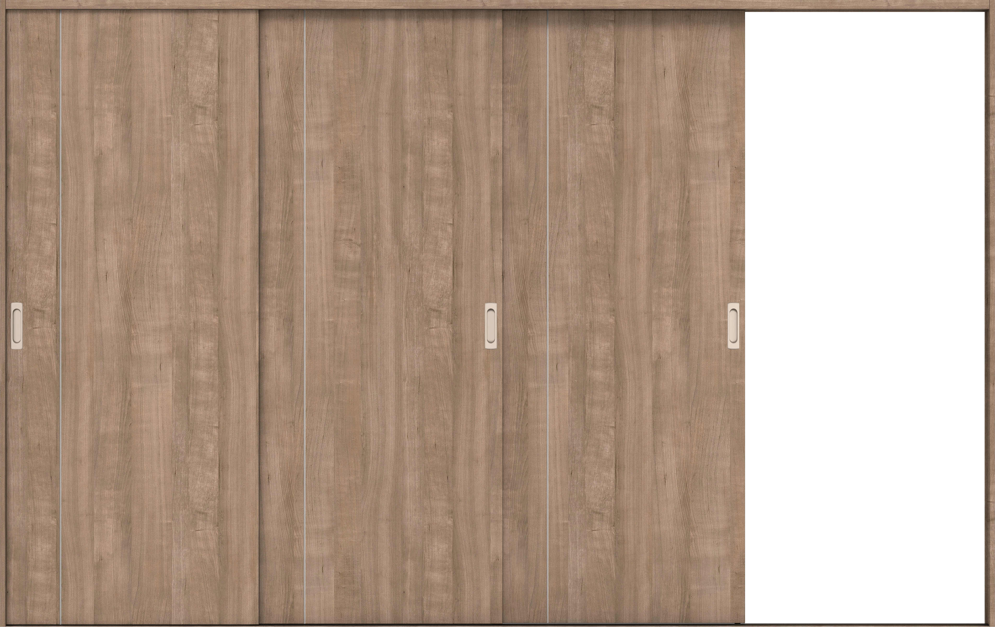 リビングドア　イエリア　引戸・３枚片引　扉セット　Ｄ３デザイン　３２２９幅用　２０００高　〈トープグレー柄〉　右引用　錠なし　ラクラクローズ付