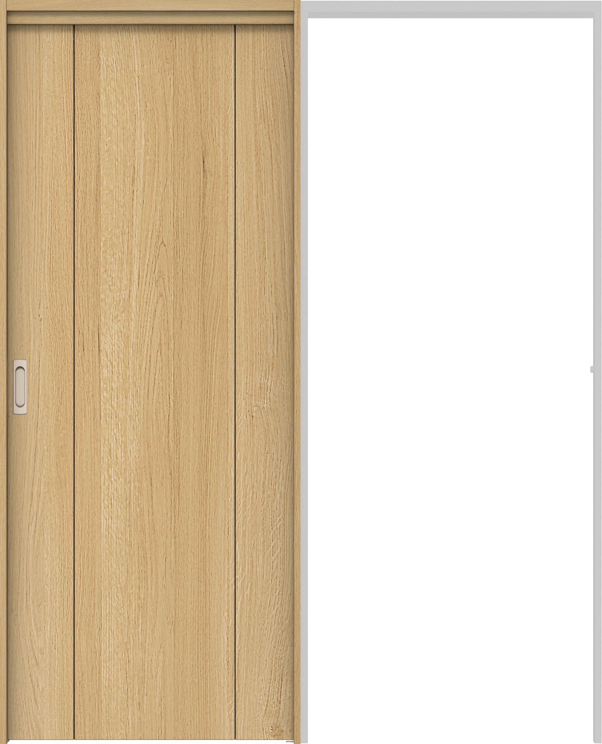 リビングドア　イエリア　吊戸・引込　扉セット　１Ｐデザイン　１６４５幅用　２０００高　〈ライトオーカー柄〉　左右兼用　錠なし　ラクラクローズ付用