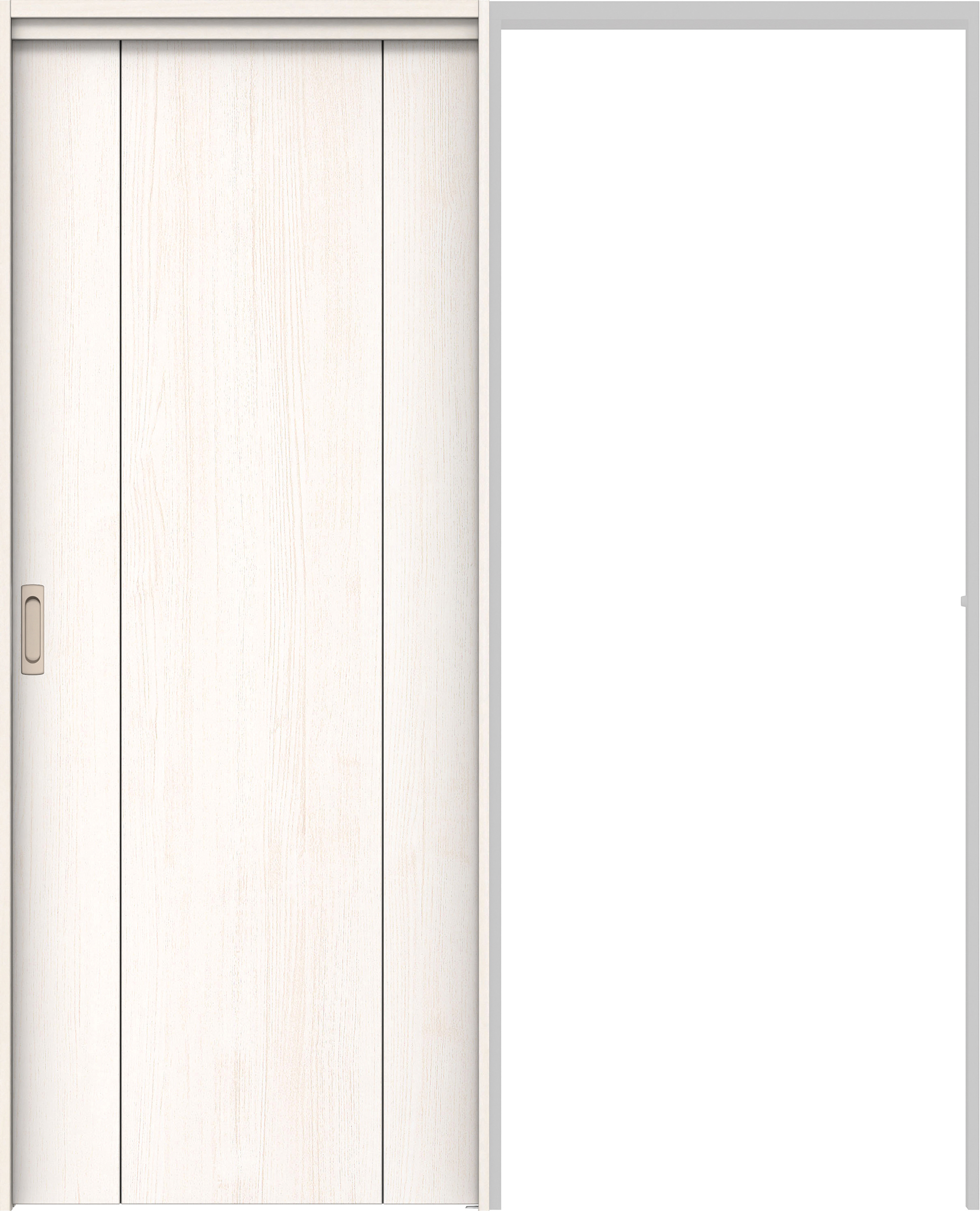 リビングドア　イエリア　吊戸・引込　扉セット　１Ｐデザイン　１６４５幅用　２０００高　〈ネオホワイト柄〉　左右兼用　錠なし　ラクラクローズ付用