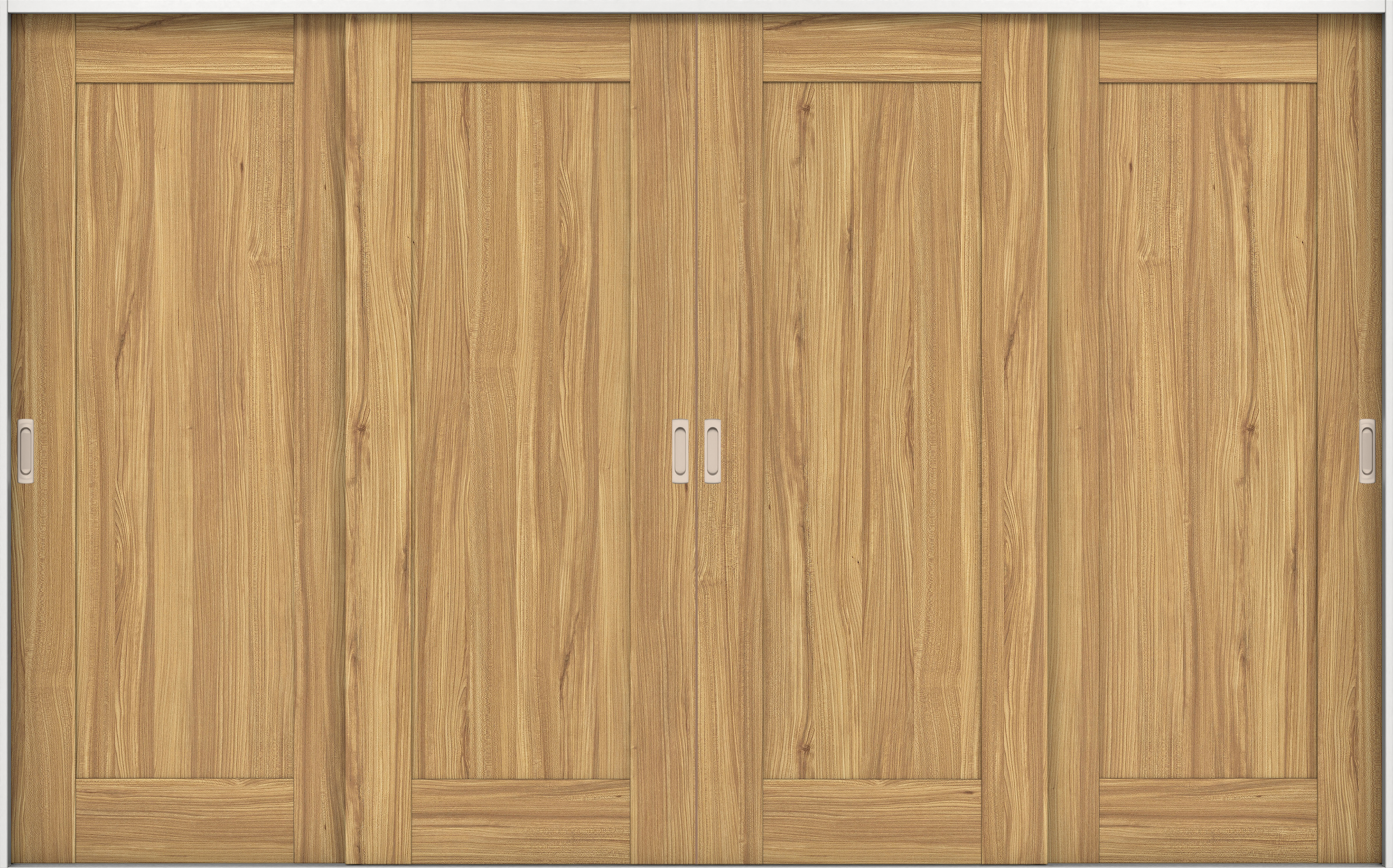 リビングドア　イエリア　引戸・４枚引違　扉セット　３８デザイン　３２６６幅用　２０００高　〈シナモンブラウン柄〉　左右兼用　錠なし　ラクラクローズ付