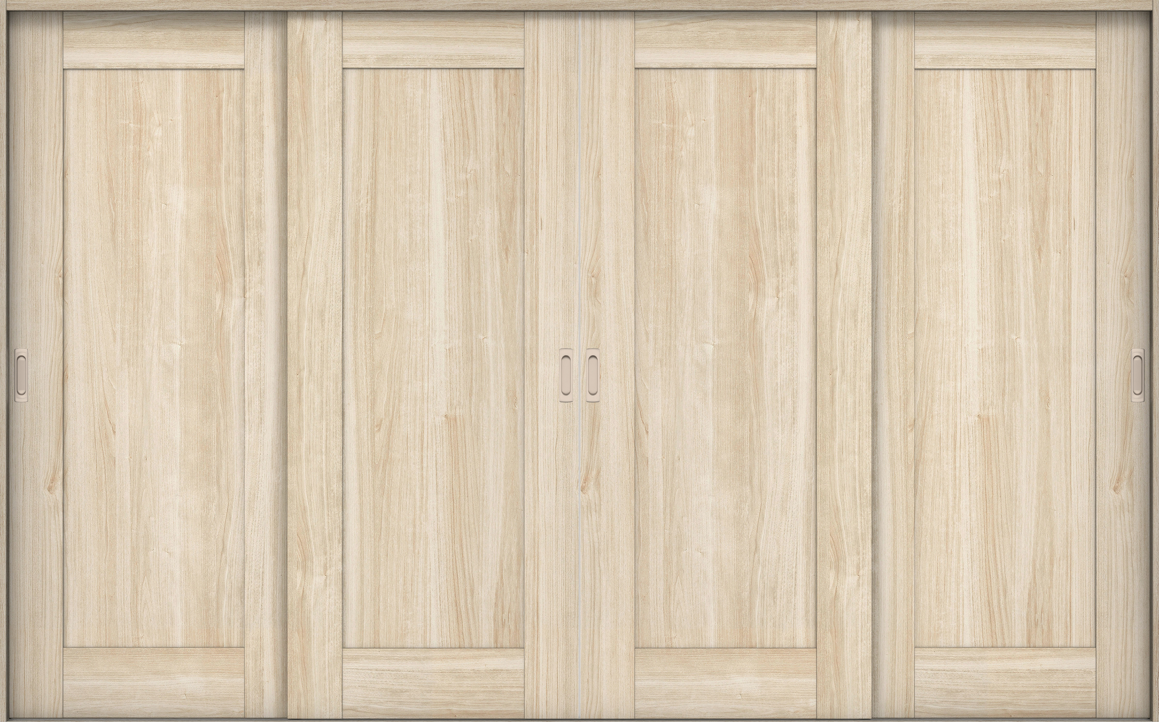 リビングドア　イエリア　引戸・４枚引違　扉セット　３８デザイン　３２６６幅用　２０００高　〈コットンベージュ柄〉　左右兼用　錠なし　ラクラクローズ付