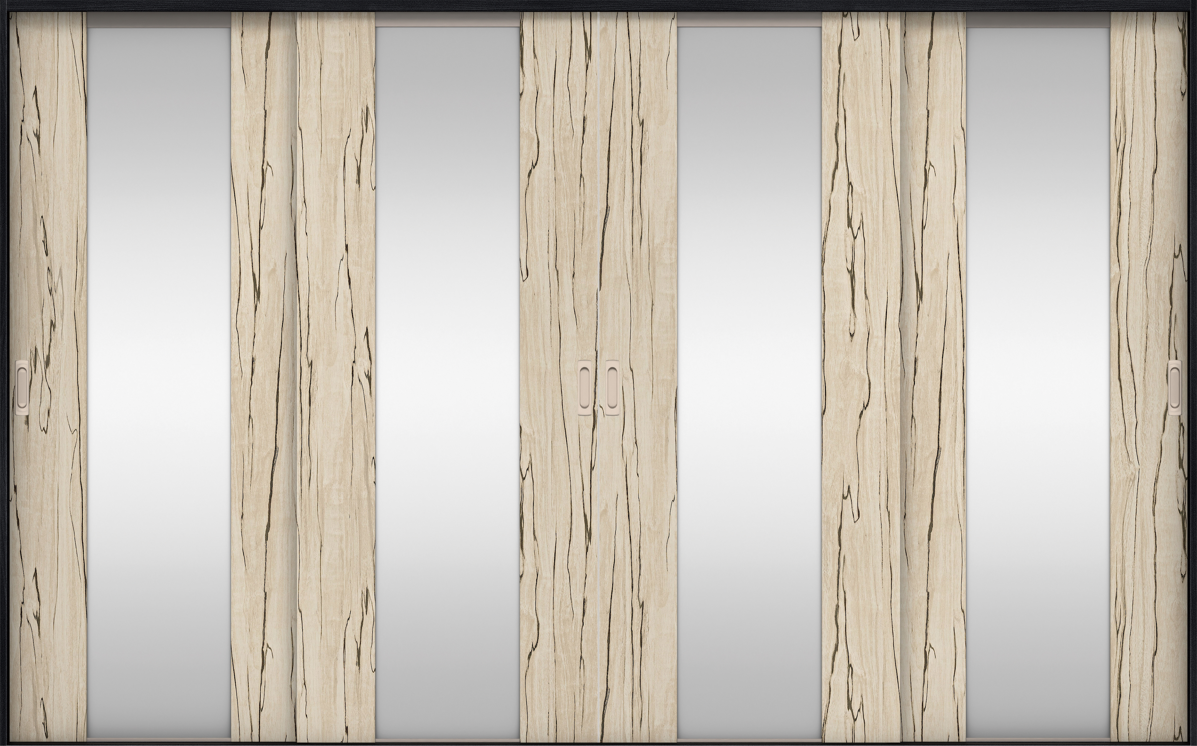 リビングドア　イエリア　引戸・４枚引違　扉セット　４Ｐデザイン　３２６６幅用　２０００高　〈スロウベージュ柄〉　左右兼用　錠なし　ラクラクローズ付