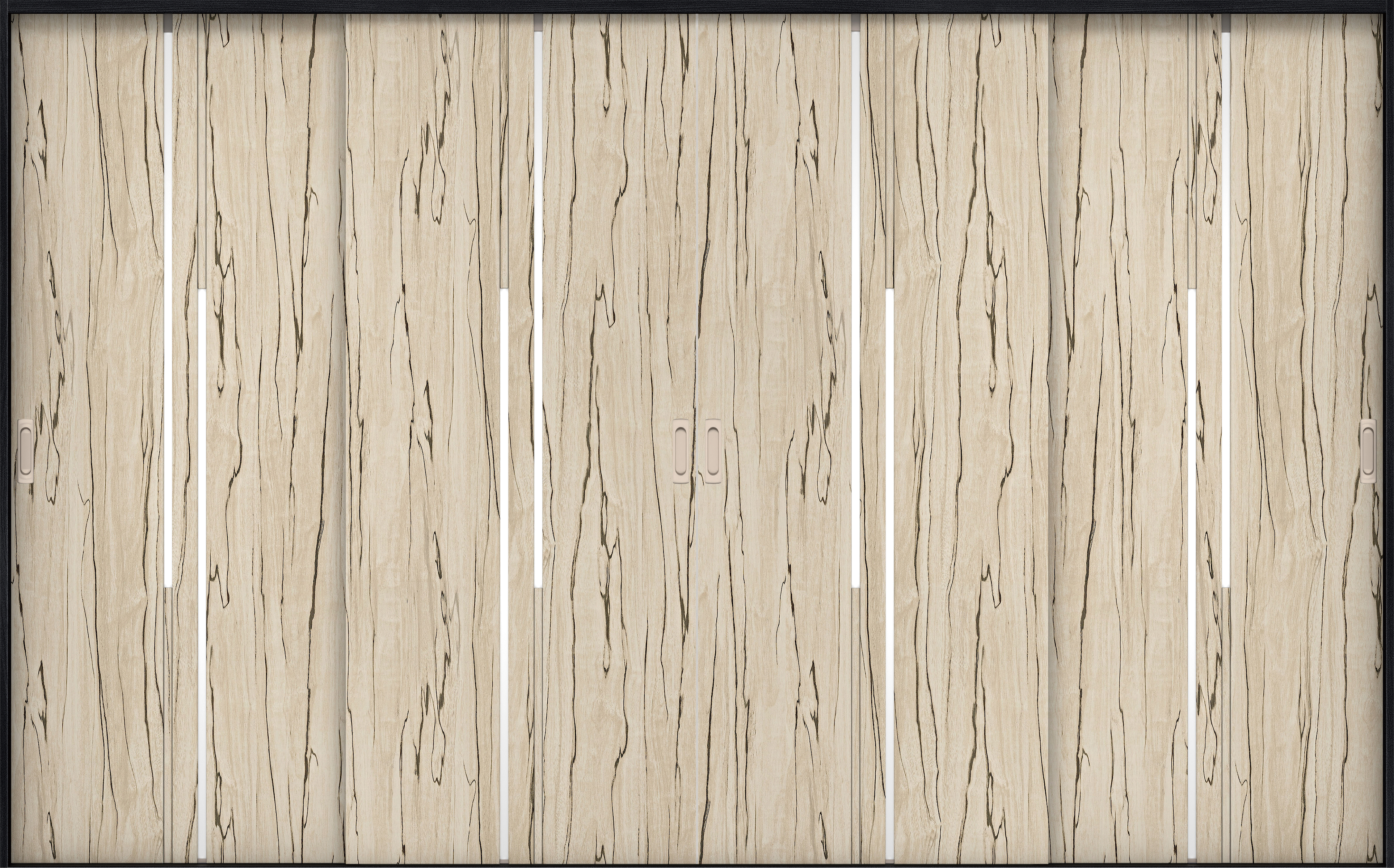 リビングドア　イエリア　引戸・４枚引違　扉セット　７Ｐデザイン　３２６６幅用　２０００高　〈スロウベージュ柄〉　左右兼用　錠なし　ラクラクローズ付