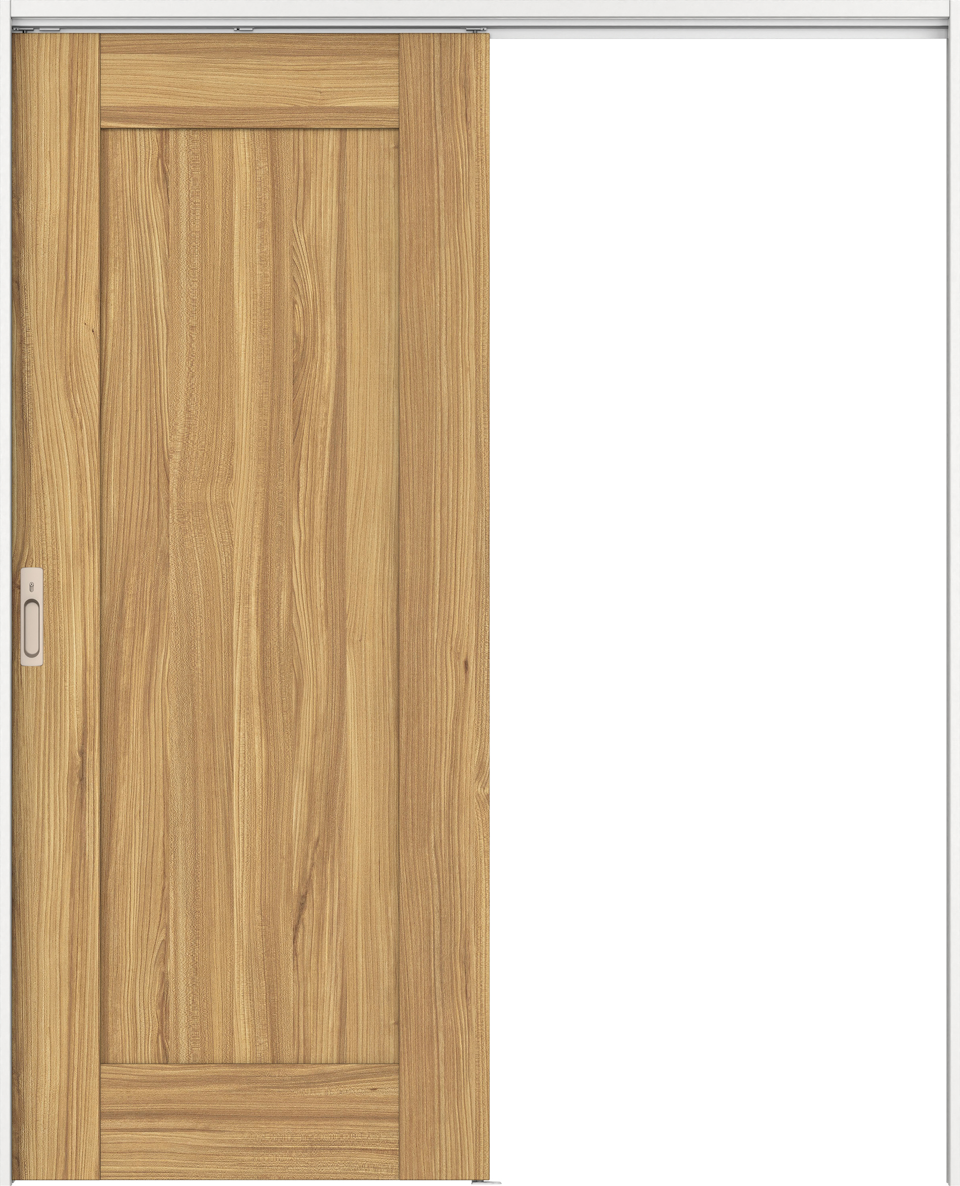 リビングドア　イエリア　吊戸・片引　扉セット　３８デザイン　１４５０幅用　２０００高　〈シナモンブラウン柄〉　左右兼用　カマ錠付　間仕切錠　ラクラクローズ付用