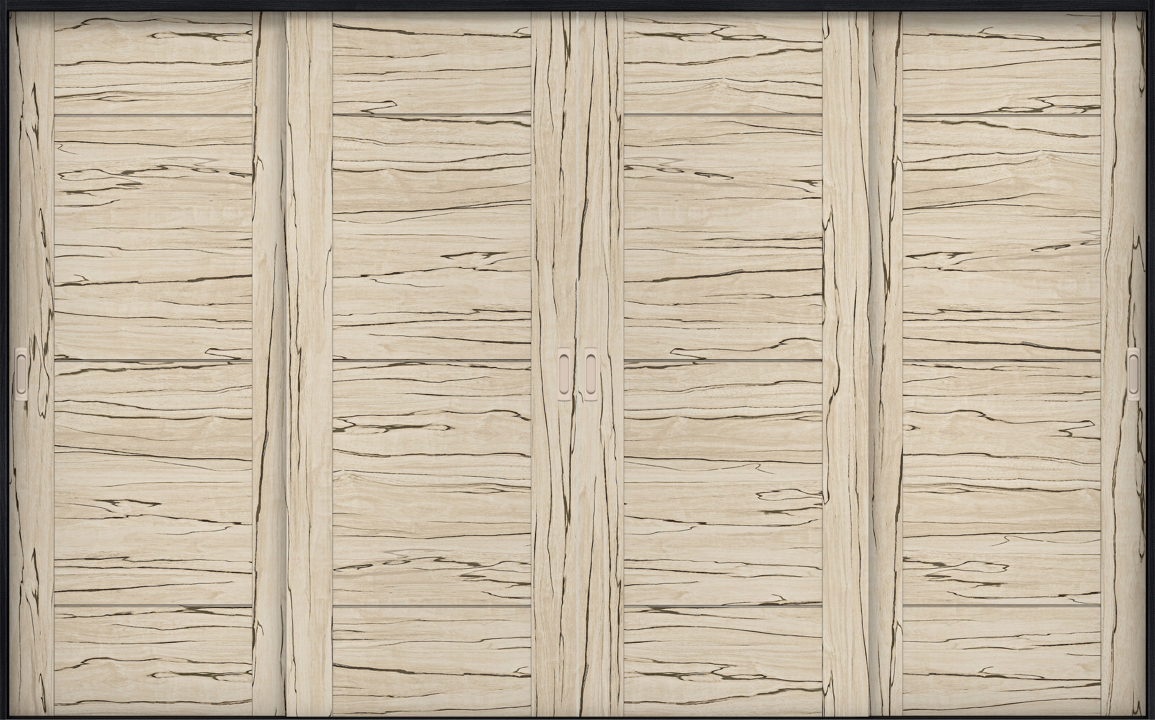 リビングドア　イエリア　引戸・４枚引違　扉セット　Ｂ９デザイン　３２６６幅用　２０００高　〈スロウベージュ柄〉　左右兼用　錠なし　ラクラクローズ付