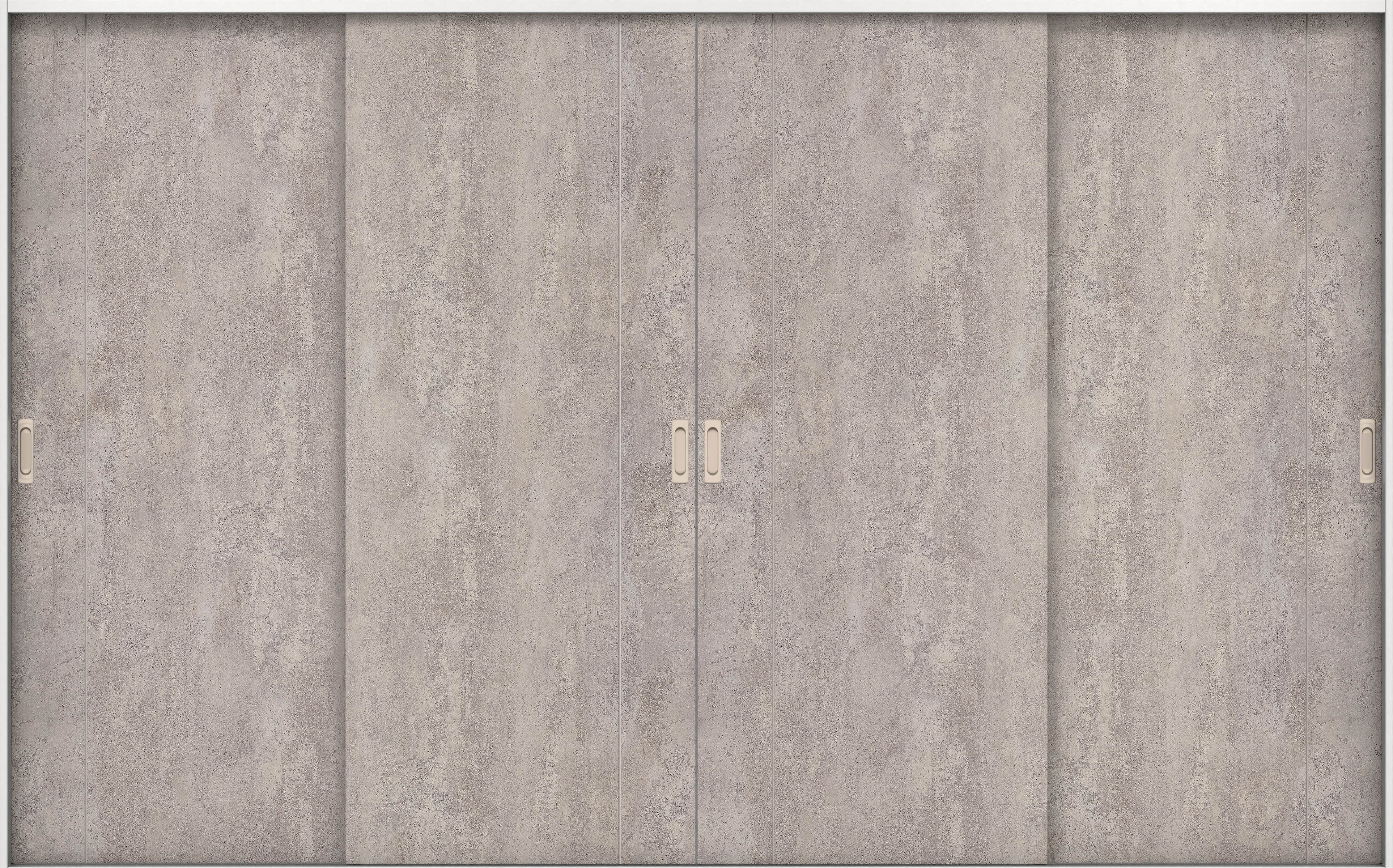 リビングドア　イエリア　引戸・４枚引違　扉セット　Ｄ３デザイン　３２６６幅用　２０００高　〈コンクリートグレー柄〉　左右兼用　錠なし　ラクラクローズ付