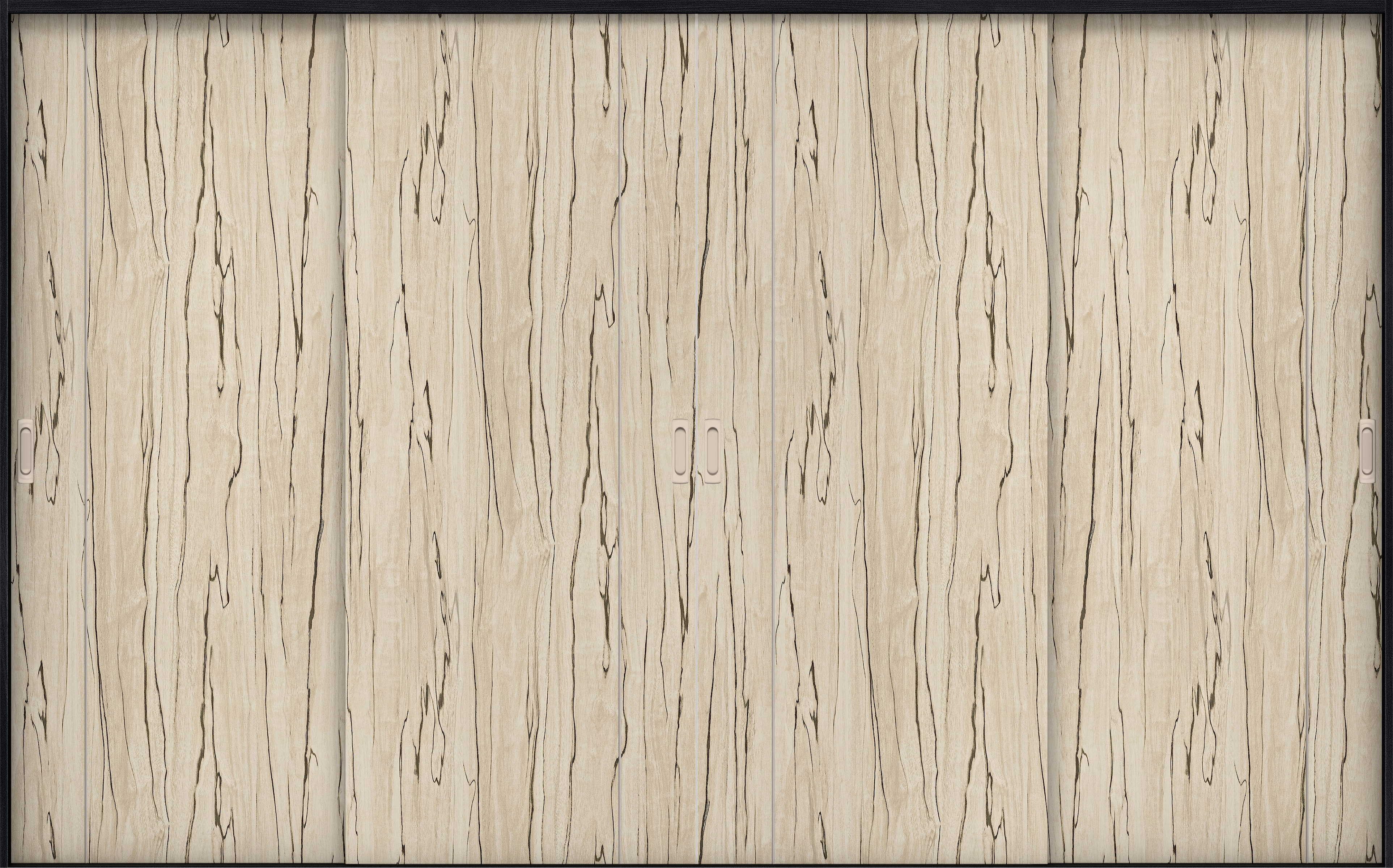 リビングドア　イエリア　引戸・４枚引違　扉セット　Ｄ３デザイン　３２６６幅用　２０００高　〈スロウベージュ柄〉　左右兼用　錠なし　ラクラクローズ付