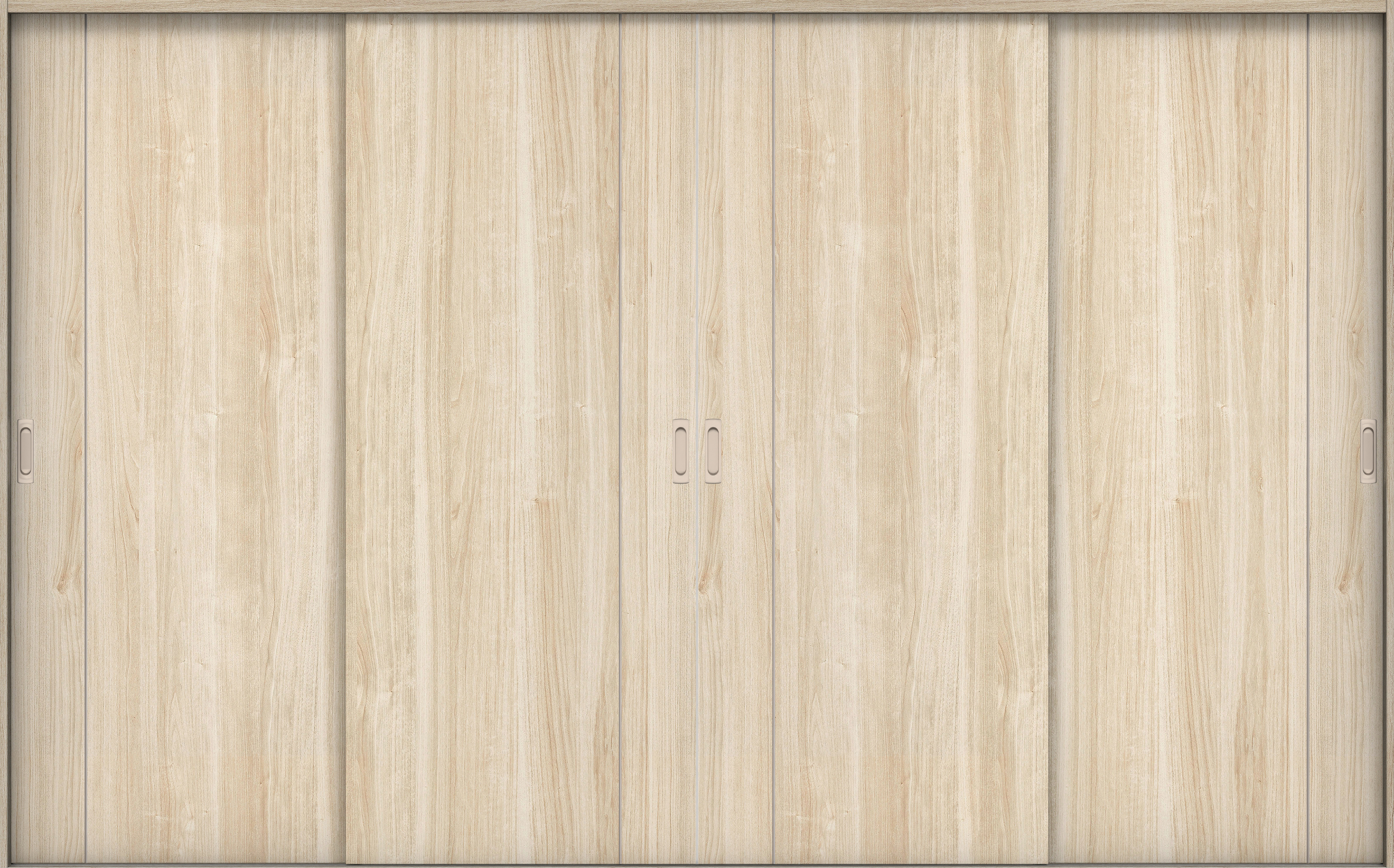 リビングドア　イエリア　引戸・４枚引違　扉セット　Ｄ３デザイン　３２６６幅用　２０００高　〈コットンベージュ柄〉　左右兼用　錠なし　ラクラクローズ付