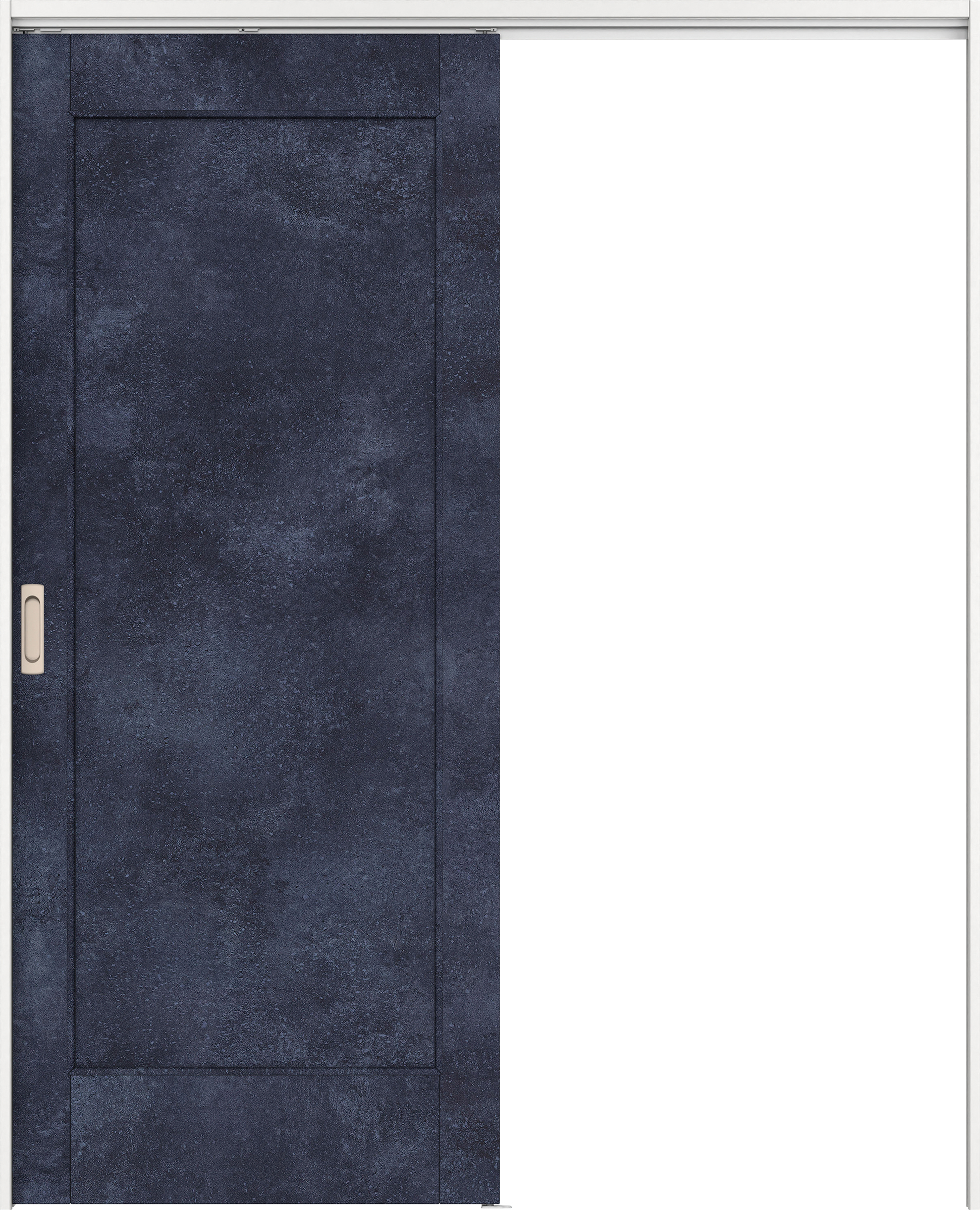 リビングドア　イエリア　吊戸・片引　扉セット　０１デザイン　１６４５幅用　２０００高　〈コバルトブルー柄〉　左右兼用　錠なし　ラクラクローズ付用