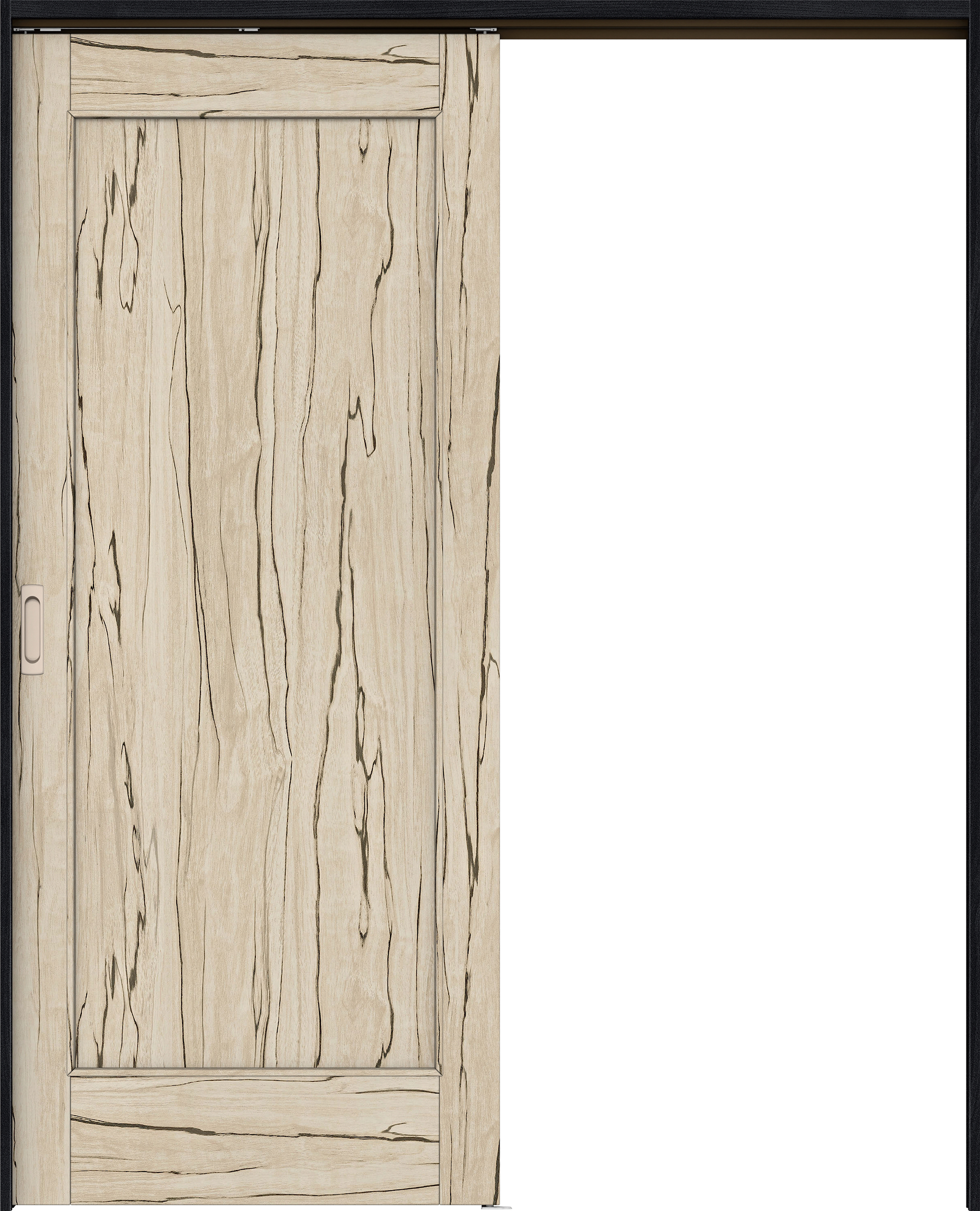 リビングドア　イエリア　吊戸・片引　扉セット　０１デザイン　１６４５幅用　２０００高　〈スロウベージュ柄〉　左右兼用　錠なし　ラクラクローズ付用