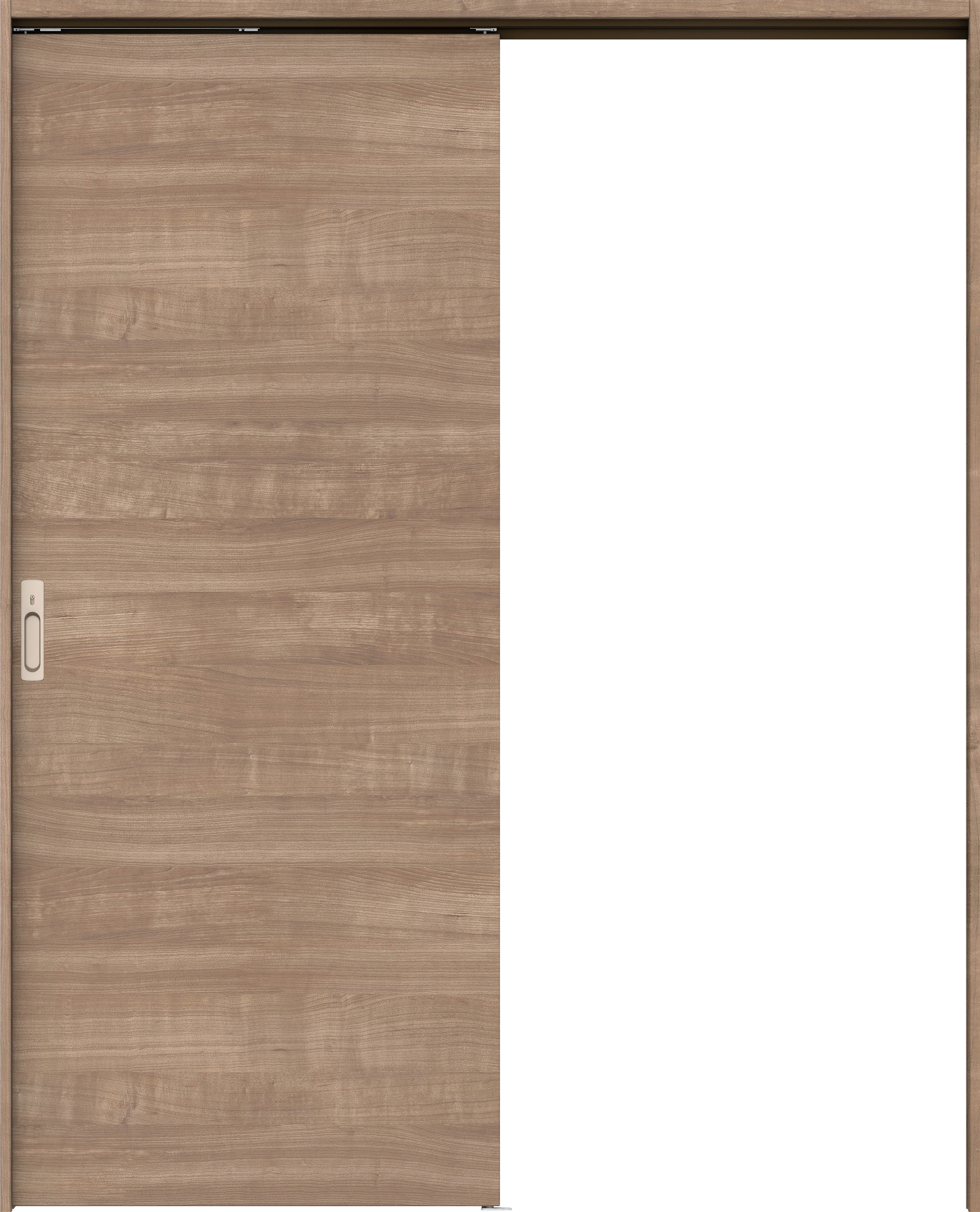 リビングドア　イエリア　吊戸・片引　扉セット　Ｕ０デザイン　１７４５幅用　２０００高　〈トープグレー柄〉　左右兼用　カマ錠付　間仕切錠　ラクラクローズ付用