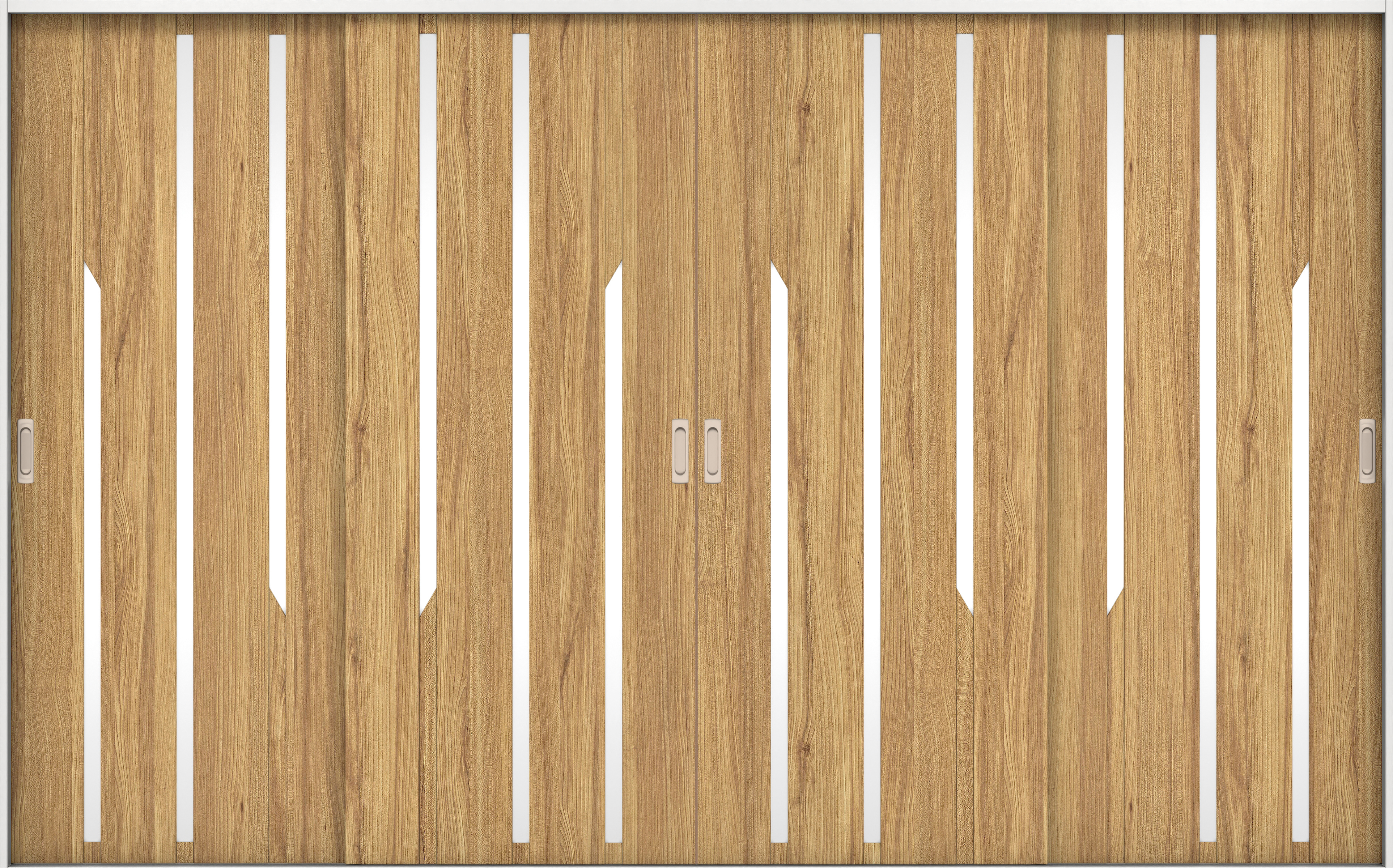 リビングドア　イエリア　引戸・４枚引違　扉セット　Ｅ３デザイン　３２６６幅用　２０００高　〈シナモンブラウン柄〉　左右兼用　錠なし　ラクラクローズ付