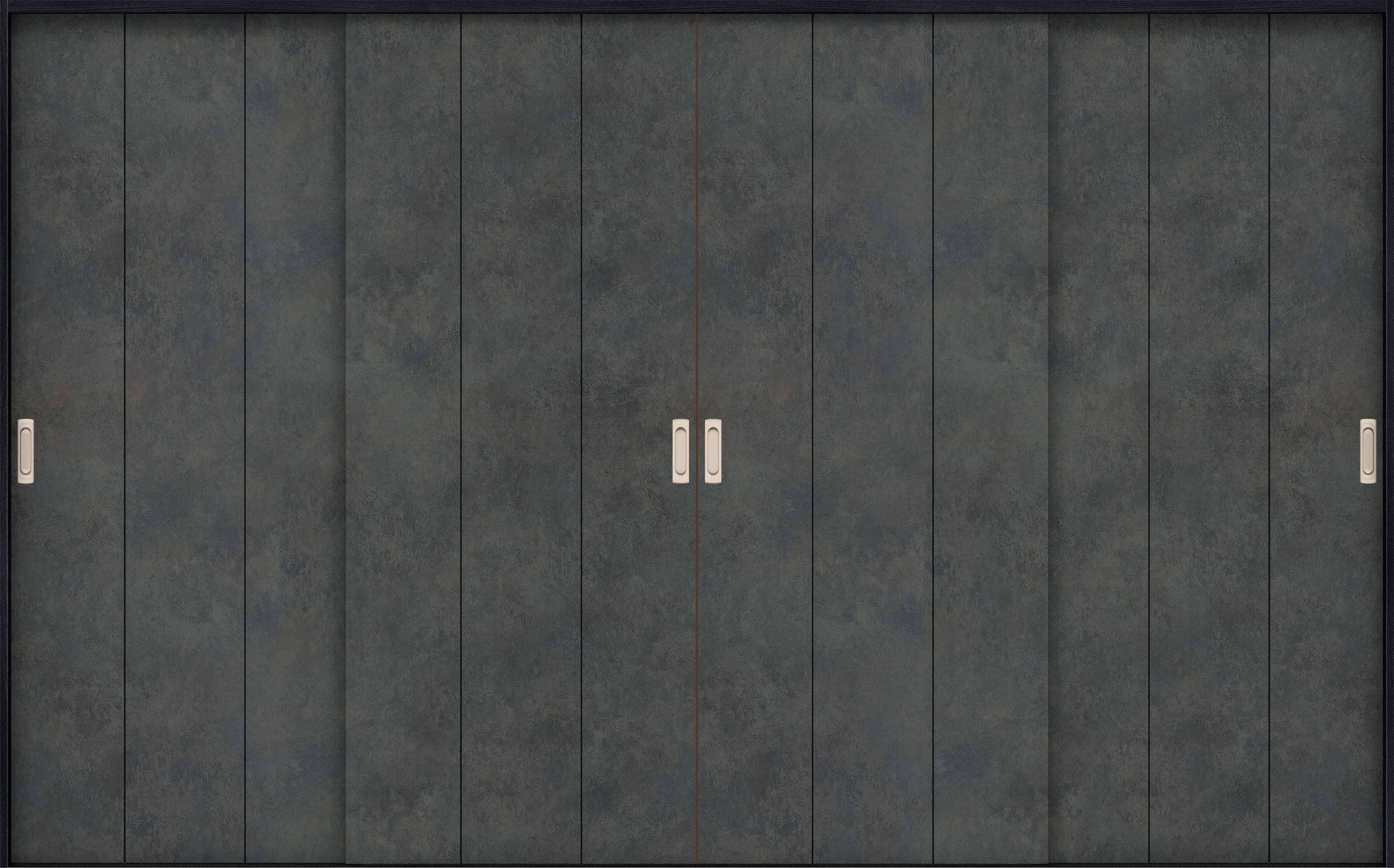 リビングドア　イエリア　引戸・４枚引違　扉セット　Ｇ１デザイン　３２６６幅用　２０００高　〈アイアンブラック柄〉　左右兼用　錠なし　ラクラクローズ付