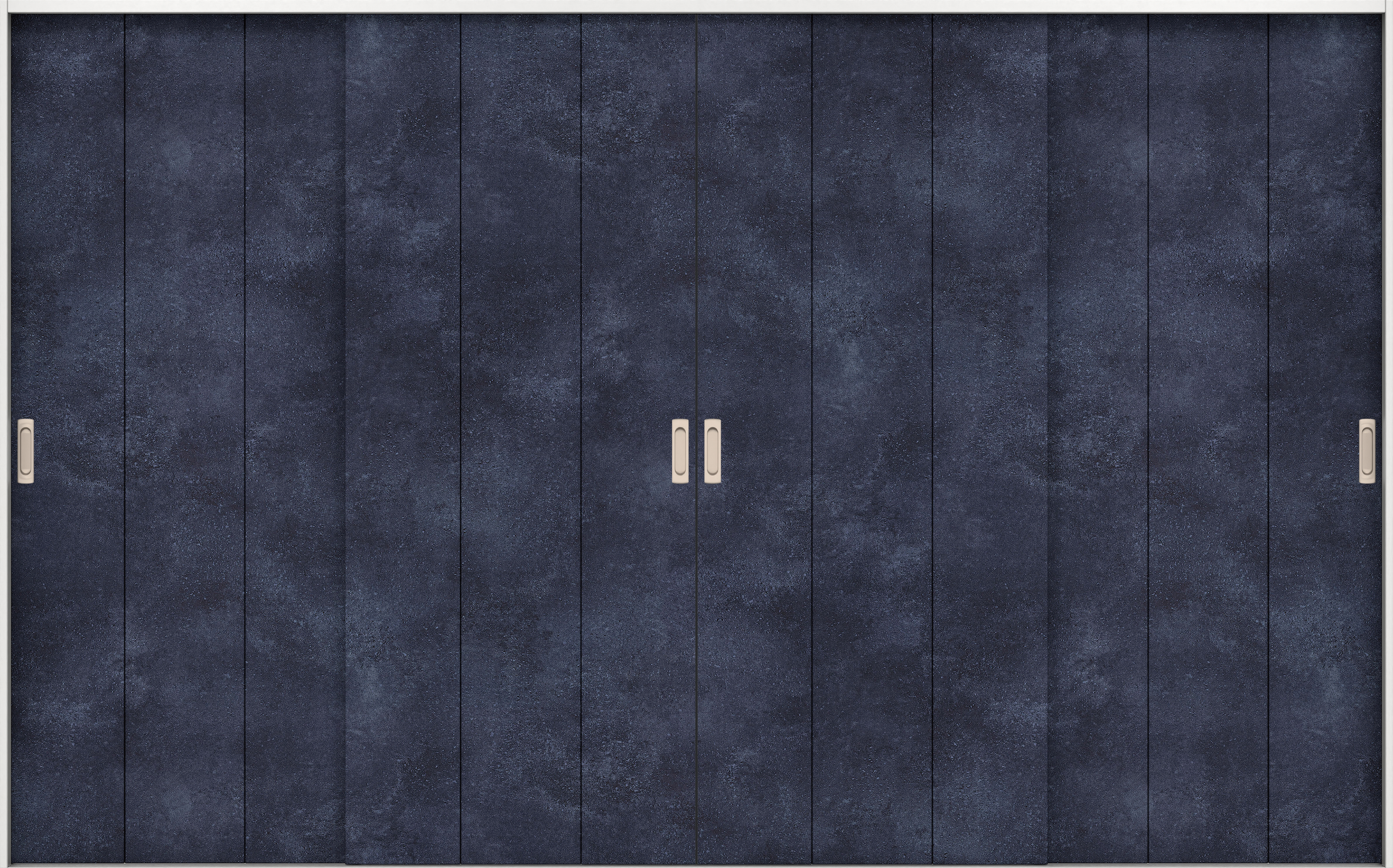 リビングドア　イエリア　引戸・４枚引違　扉セット　Ｇ１デザイン　３２６６幅用　２０００高　〈コバルトブルー柄〉　左右兼用　錠なし　ラクラクローズ付