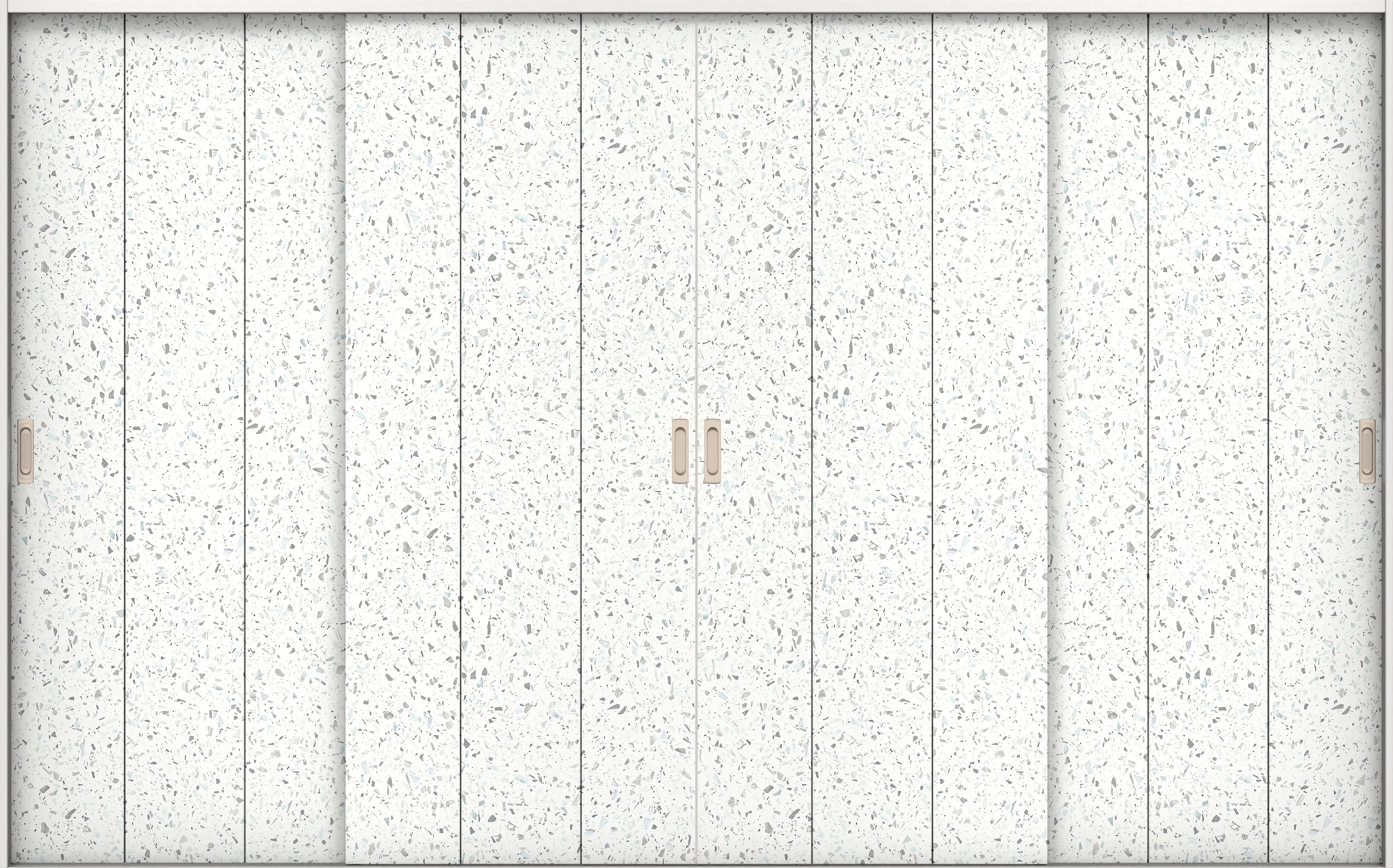 リビングドア　イエリア　引戸・４枚引違　扉セット　Ｇ１デザイン　３２６６幅用　２０００高　〈テラゾホワイト柄〉　左右兼用　錠なし　ラクラクローズ付