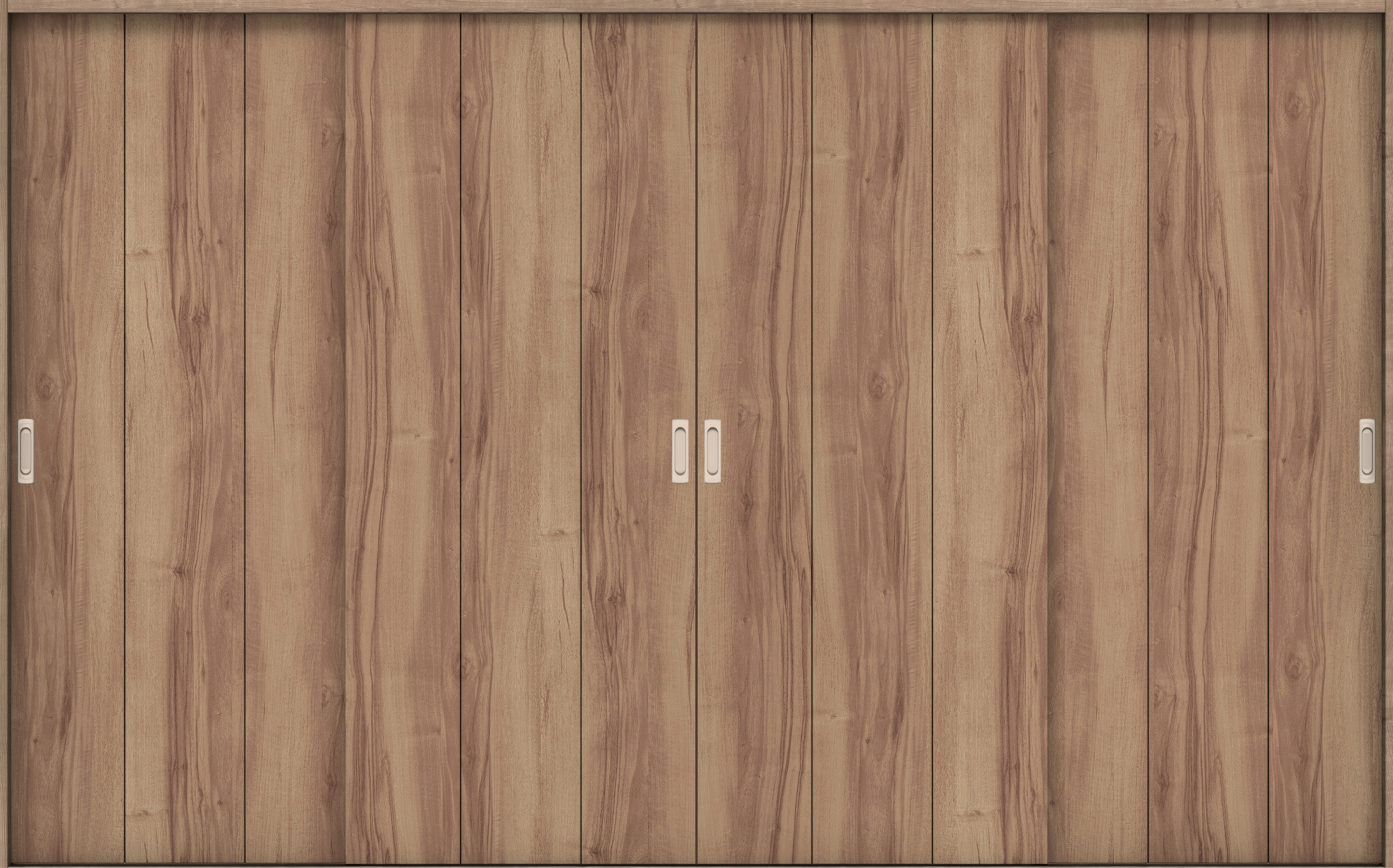 リビングドア　イエリア　引戸・４枚引違　扉セット　Ｇ１デザイン　３２６６幅用　２０００高　〈バームブラウン柄〉　左右兼用　錠なし　ラクラクローズ付