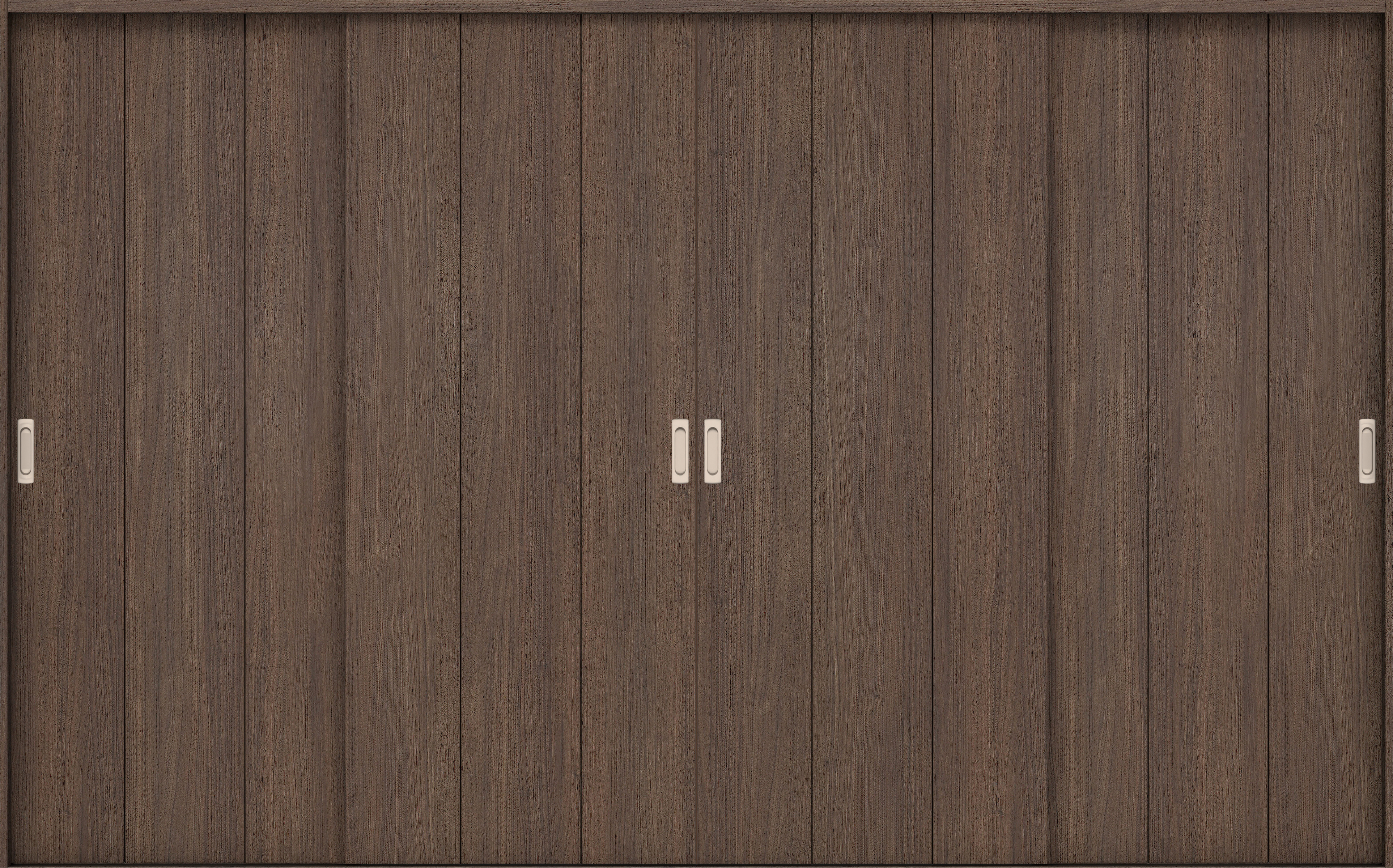 リビングドア　イエリア　引戸・４枚引違　扉セット　Ｇ１デザイン　３２６６幅用　２０００高　〈ダルブラウン柄〉　左右兼用　錠なし　ラクラクローズ付