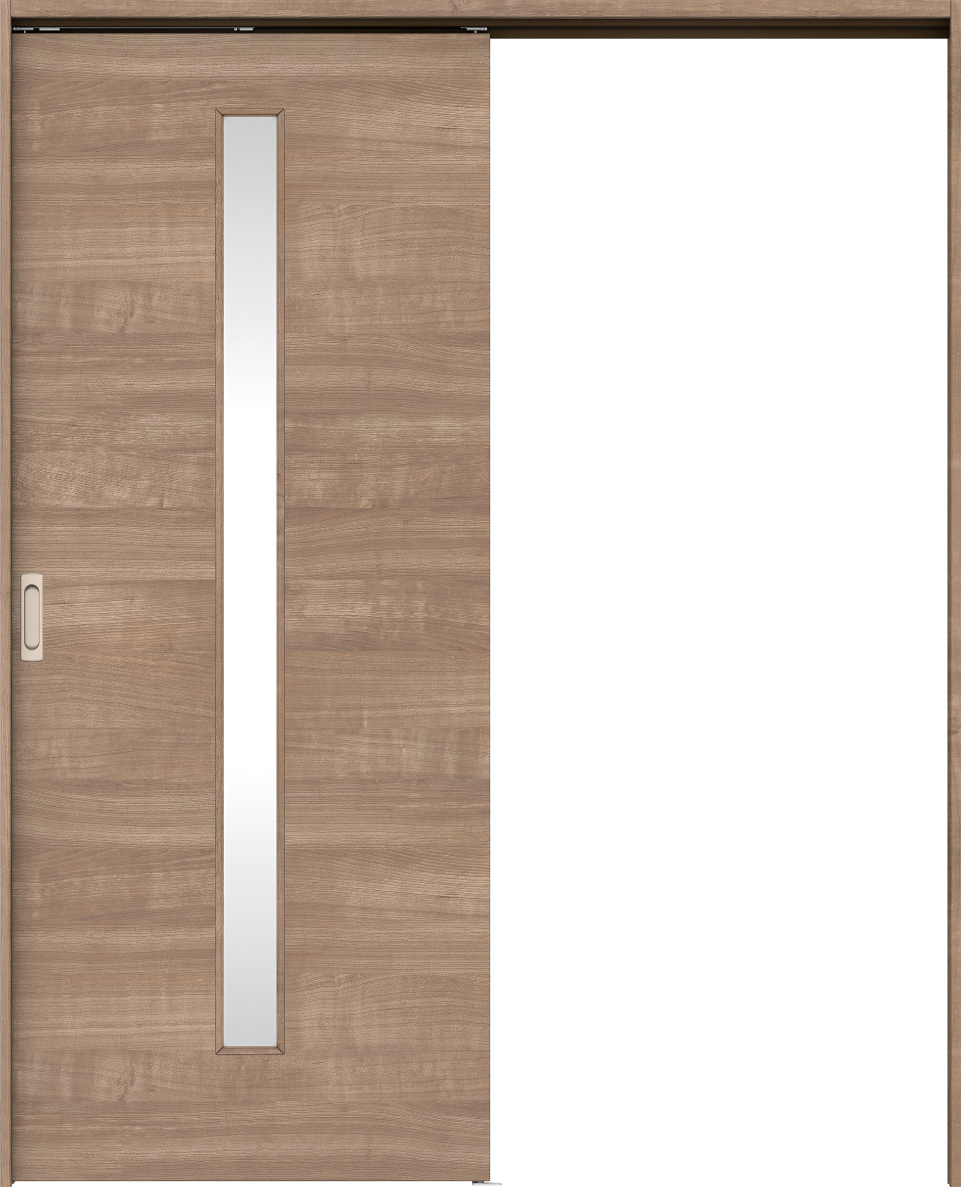 リビングドア　イエリア　吊戸・片引　扉セット　Ｕ８デザイン　１６４５幅用　２０００高　〈トープグレー柄〉　左右兼用　錠なし　ラクラクローズ付用