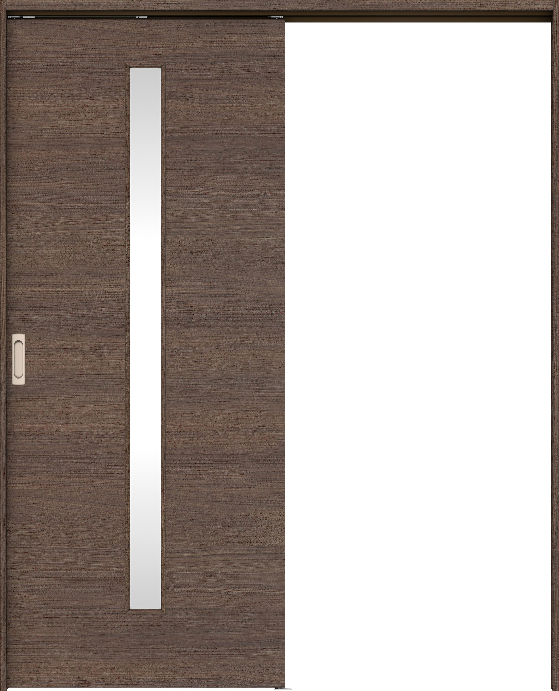 リビングドア　イエリア　吊戸・片引　扉セット　Ｕ８デザイン　１６４５幅用　２０００高　〈ダルブラウン柄〉　左右兼用　錠なし　ラクラクローズ付用