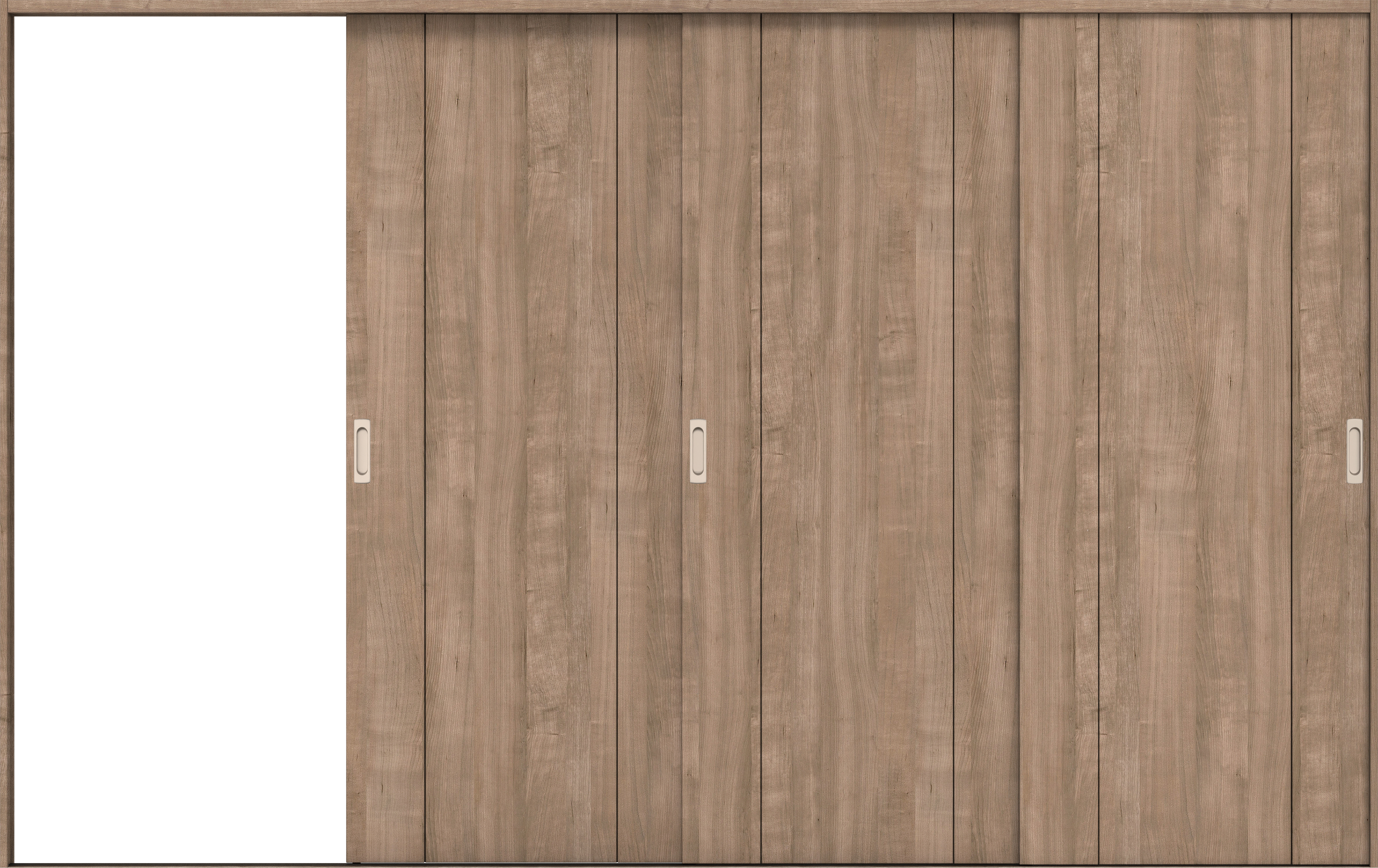 リビングドア　イエリア　引戸・３枚片引　扉セット　１Ｐデザイン　３２２９幅用　２０００高　〈トープグレー柄〉　左引用　錠なし　ラクラクローズ付