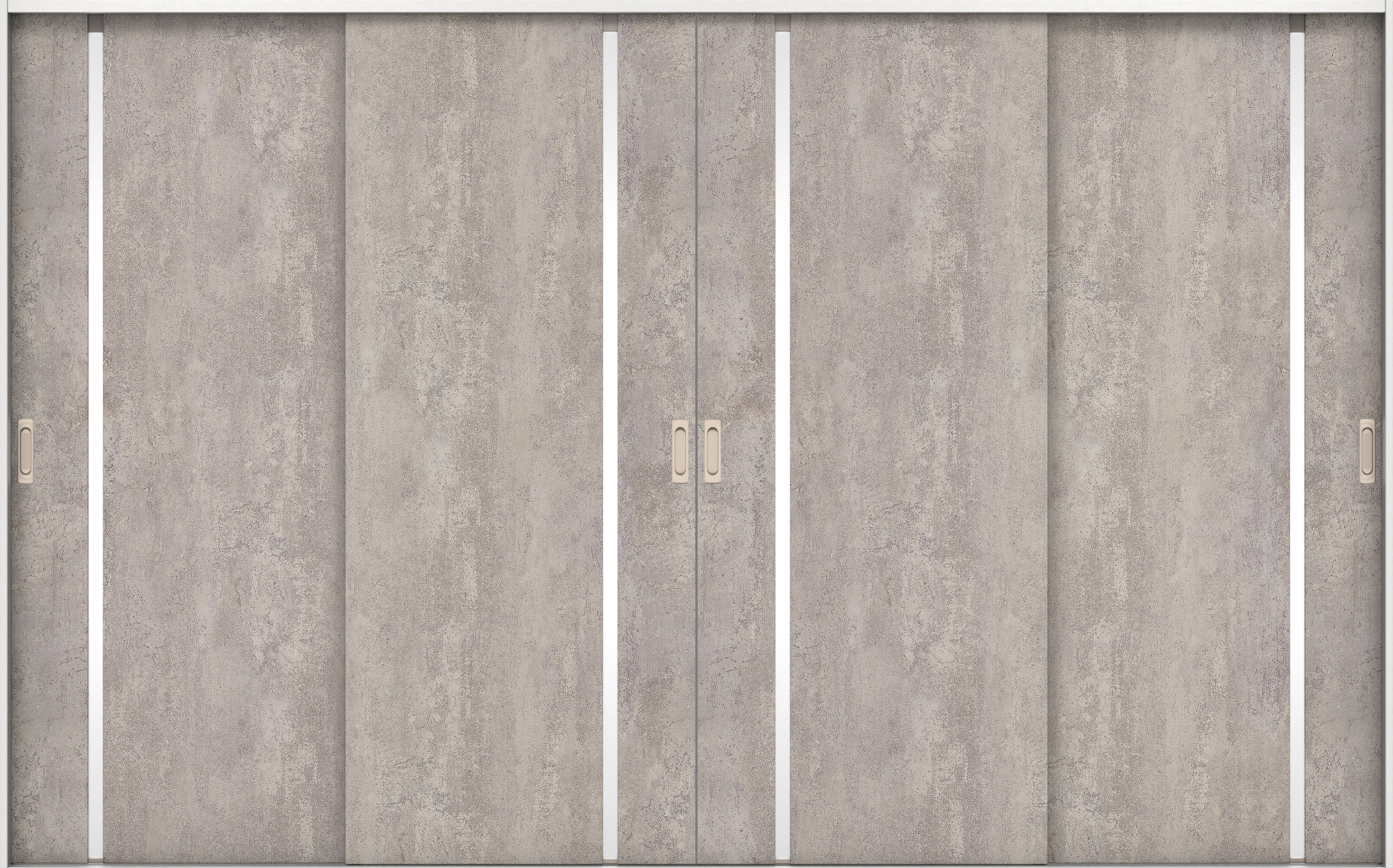 リビングドア　イエリア　引戸・４枚引違　扉セット　Ｌ９デザイン　３２６６幅用　２０００高　〈コンクリートグレー柄〉　左右兼用　錠なし　ラクラクローズ付