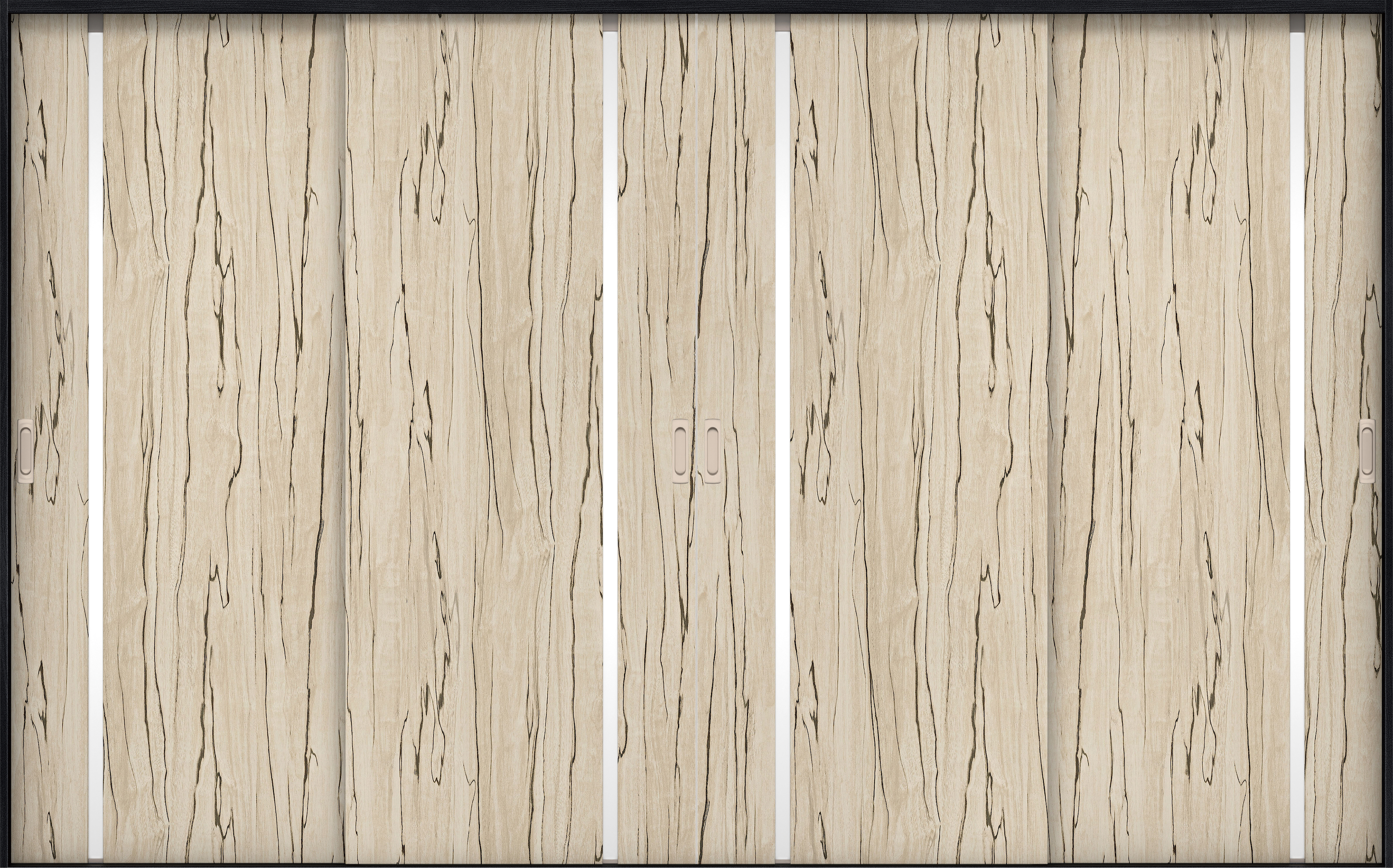 リビングドア　イエリア　引戸・４枚引違　扉セット　Ｌ９デザイン　３２６６幅用　２０００高　〈スロウベージュ柄〉　左右兼用　錠なし　ラクラクローズ付