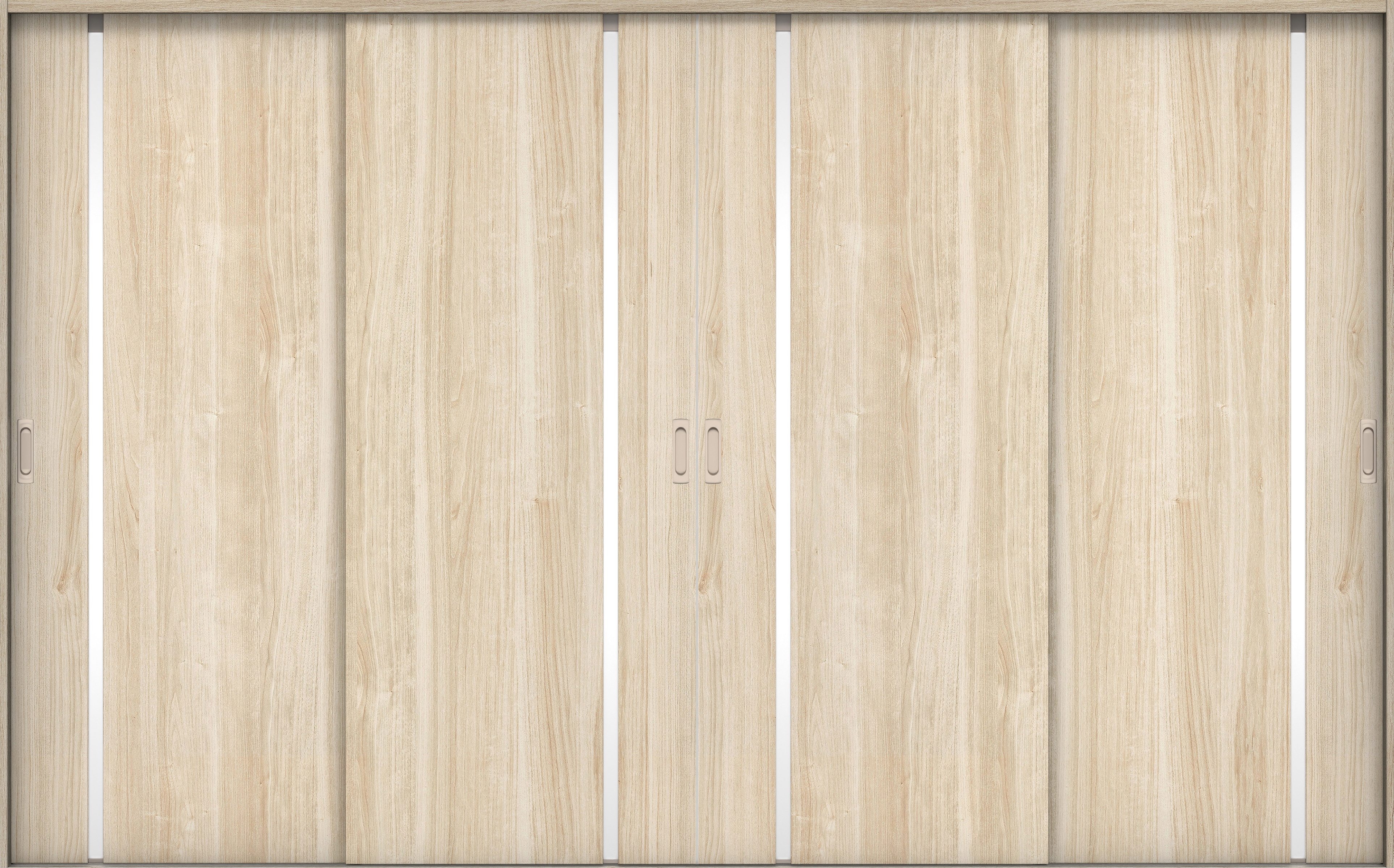 リビングドア　イエリア　引戸・４枚引違　扉セット　Ｌ９デザイン　３２６６幅用　２０００高　〈コットンベージュ柄〉　左右兼用　錠なし　ラクラクローズ付